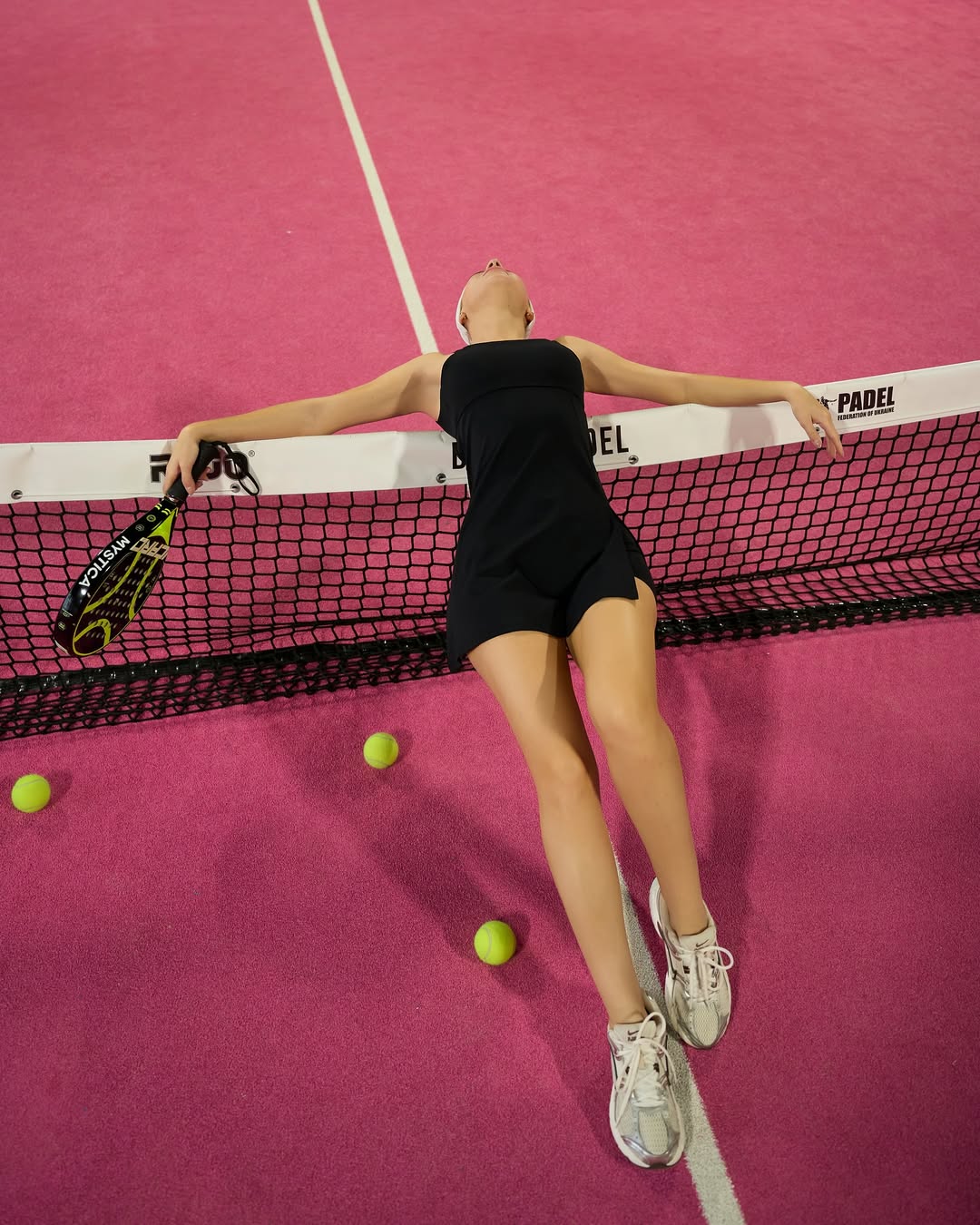 Winx Open-Back Tennis / Paddle Dress Jumpsuit in Black