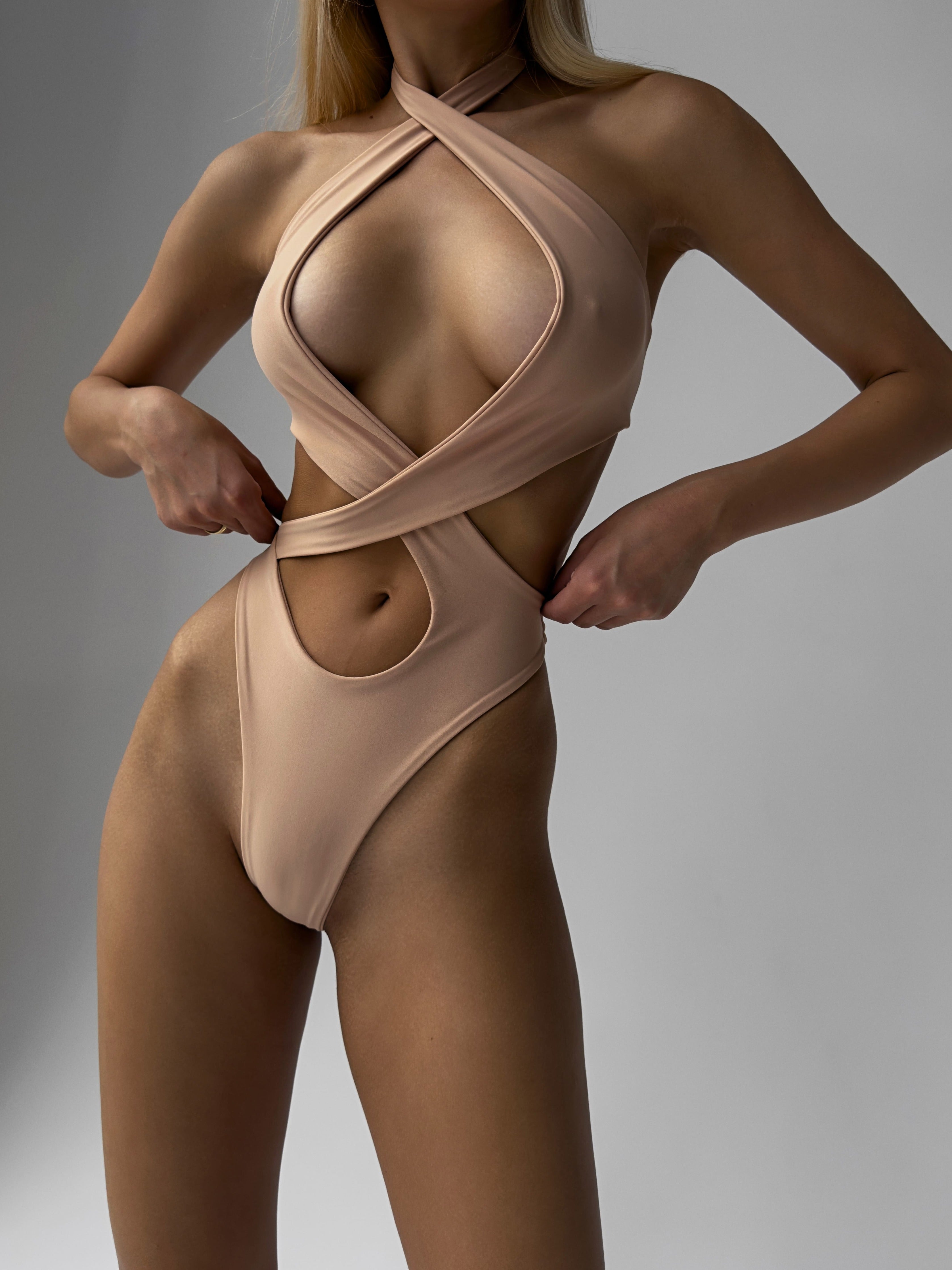 Maldives One Piece in Beige