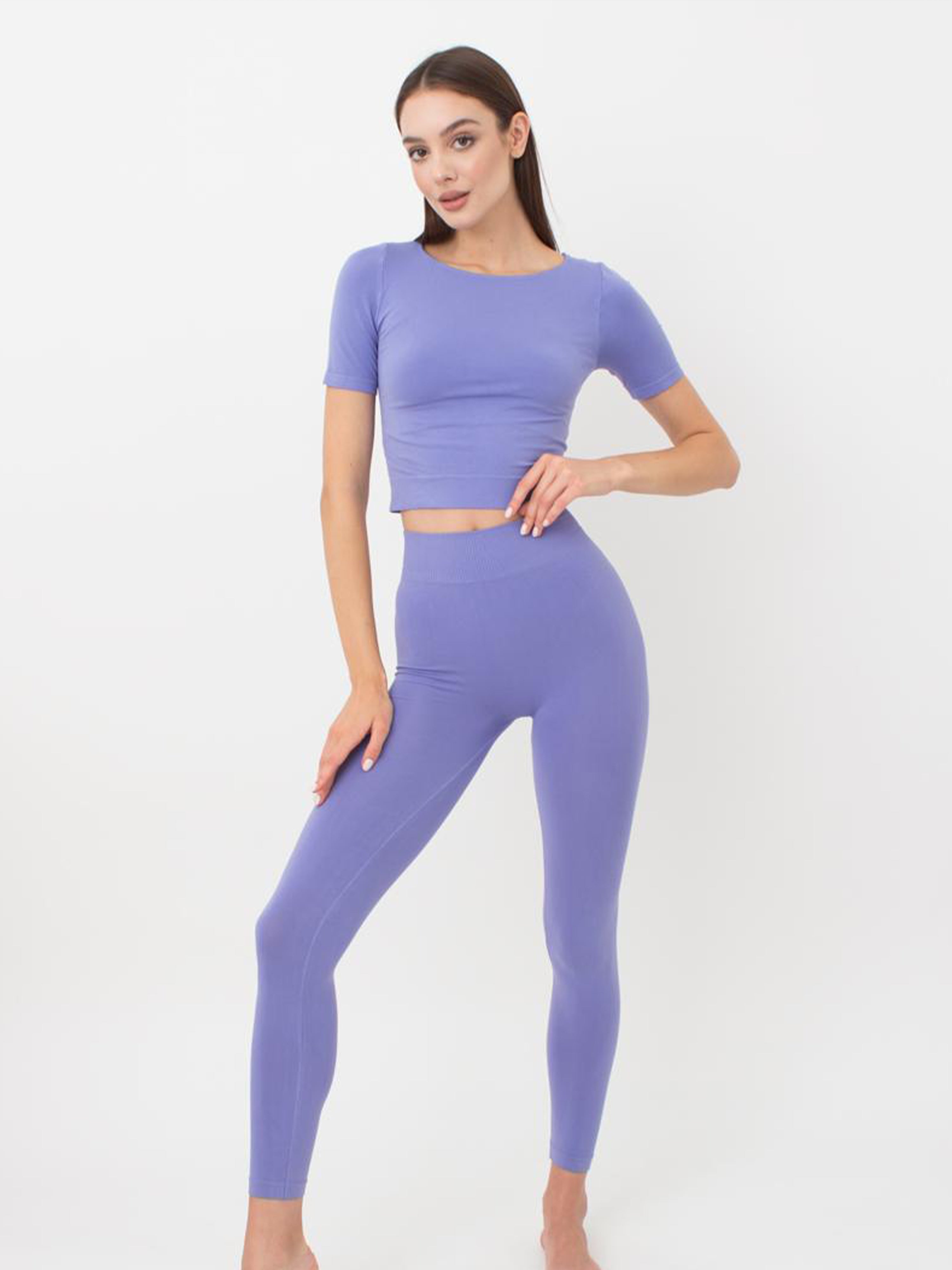 Seamless High Waist Leggings in Violet