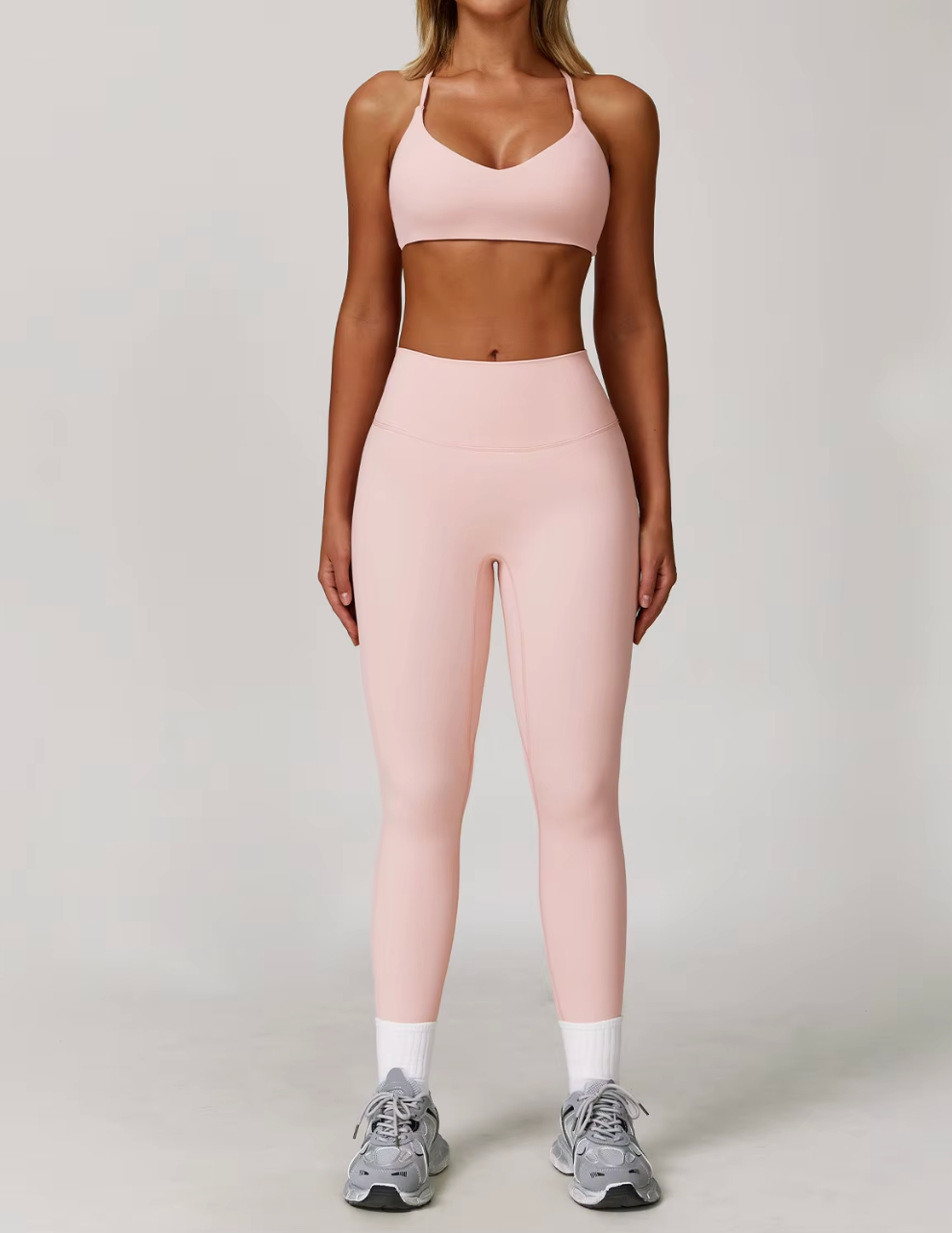 Candy Sculpt High-Waist Leggings in Light Peach