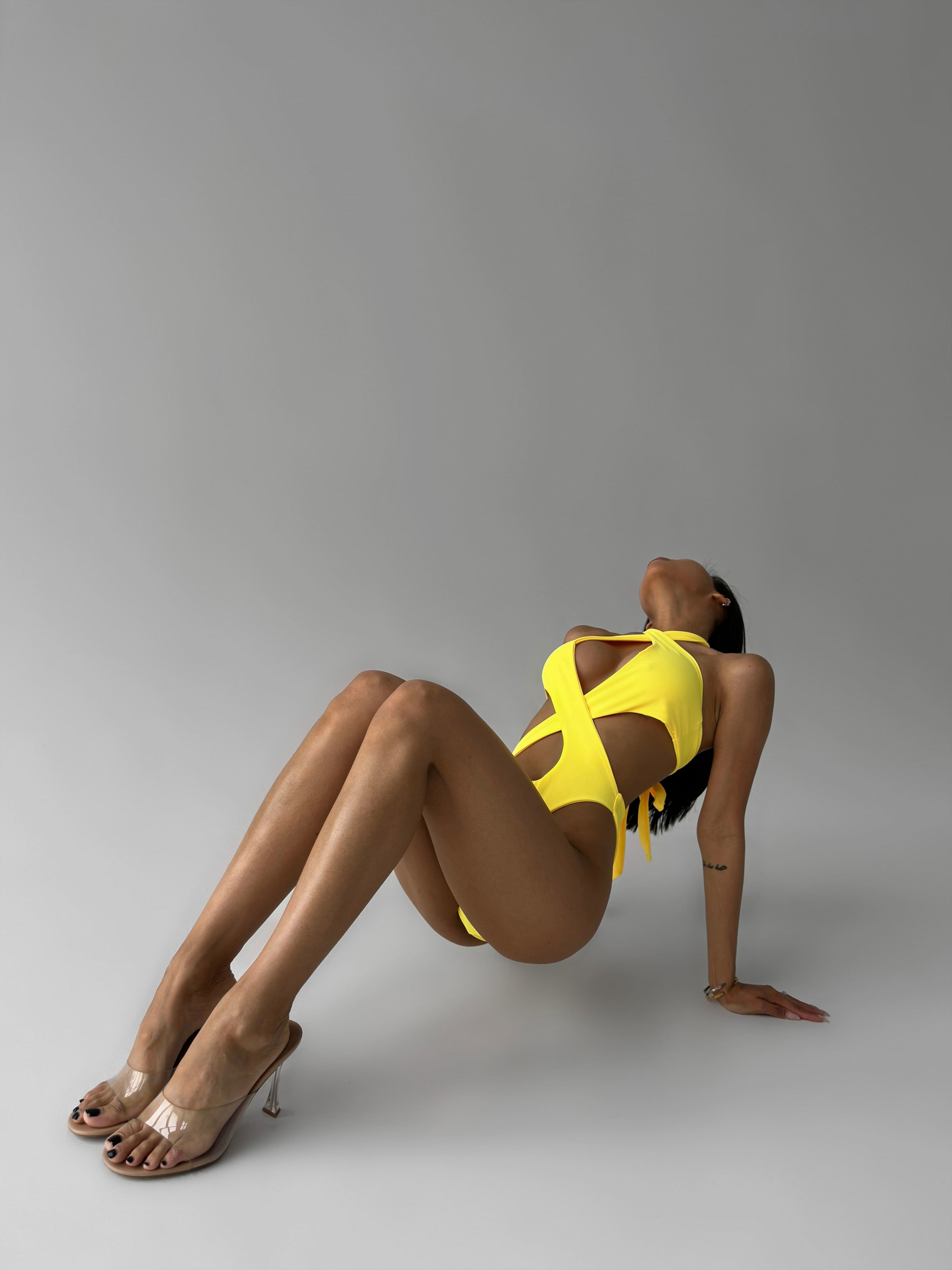 Maldives One Piece in Yellow