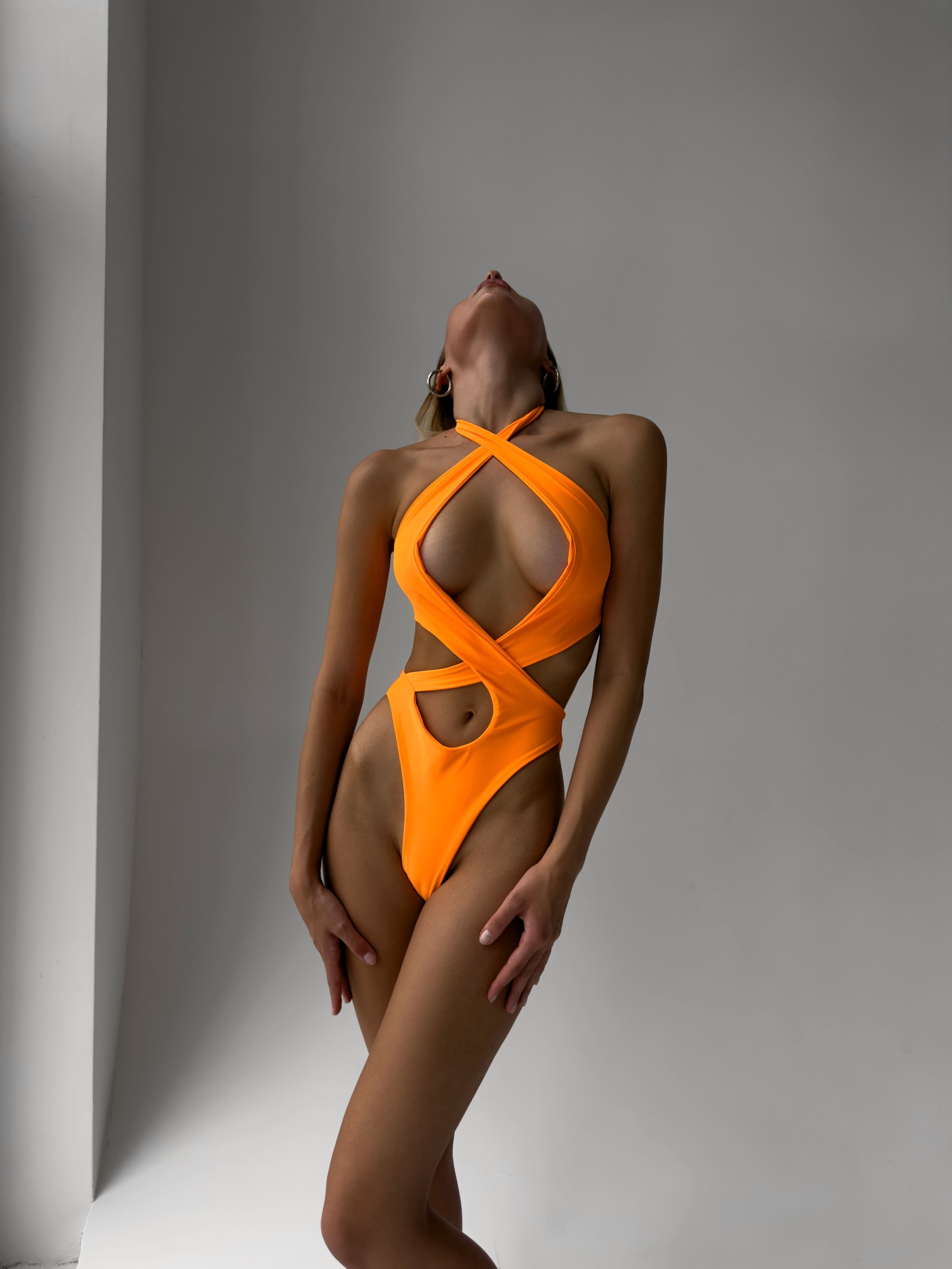 Maldives One Piece in Orange