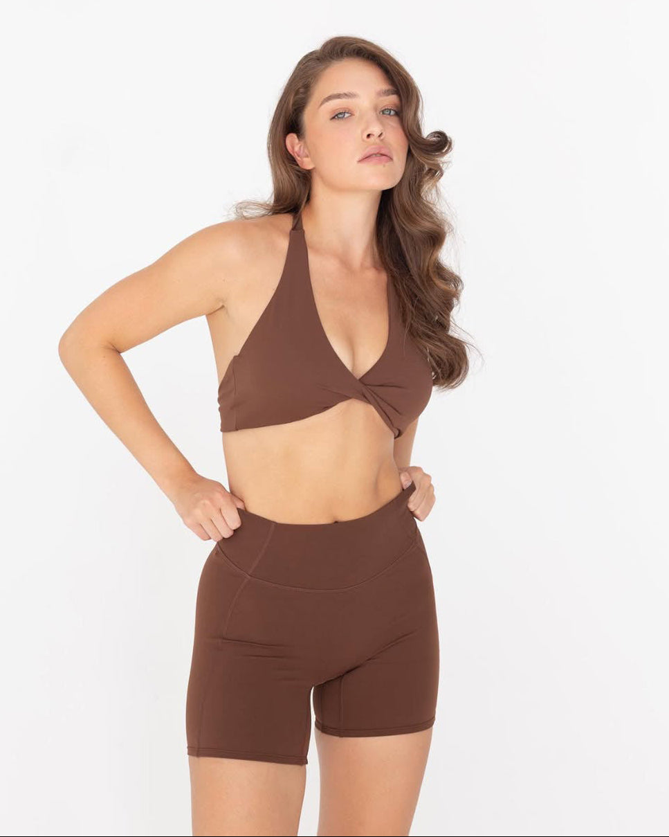 Nyx Halter Top in Brown