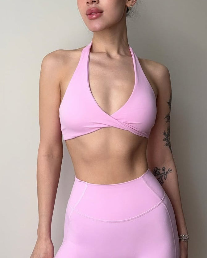 Nyx Halter Top in Baby Pink