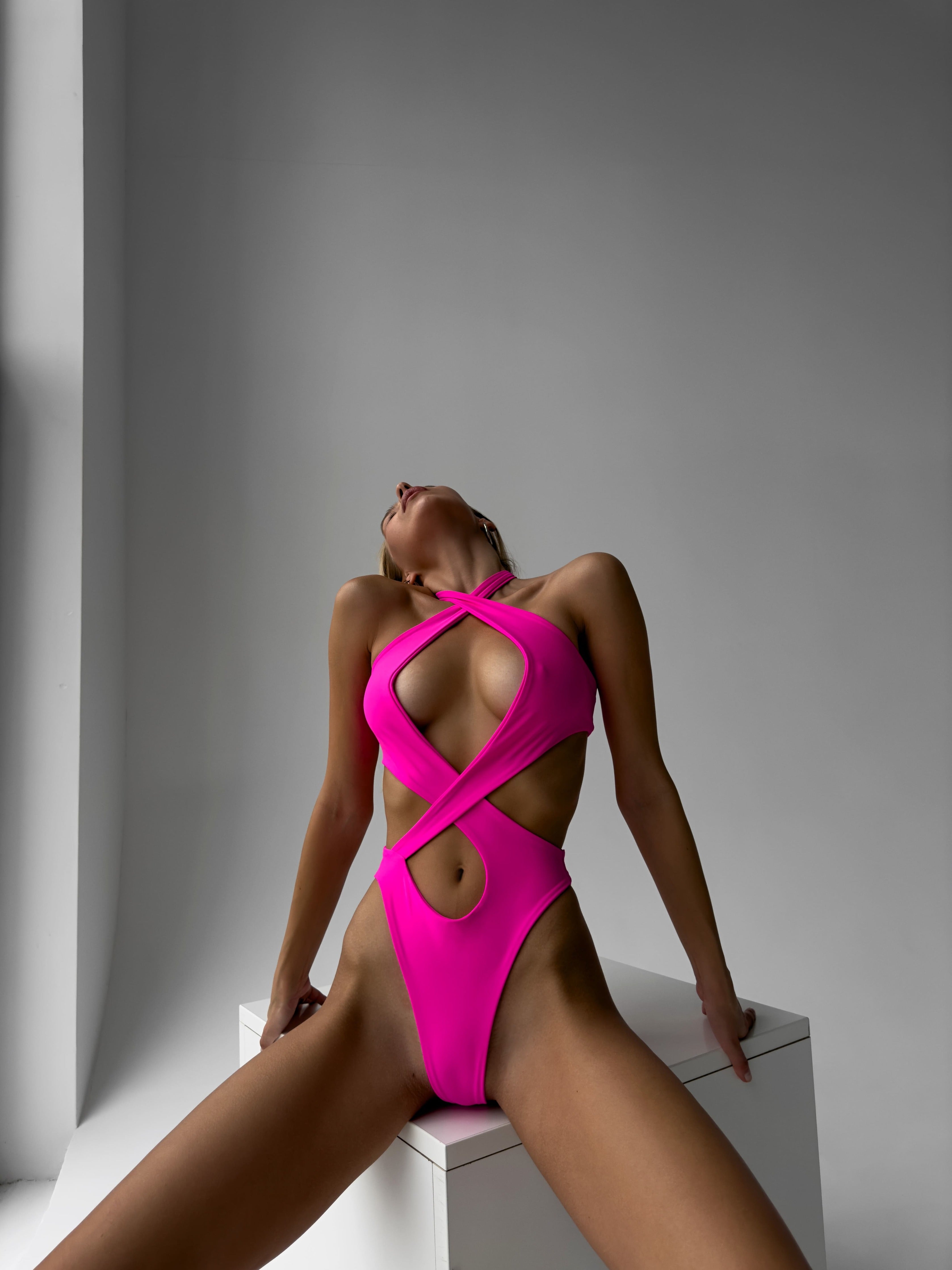 Maldives One Piece in Neon Pink
