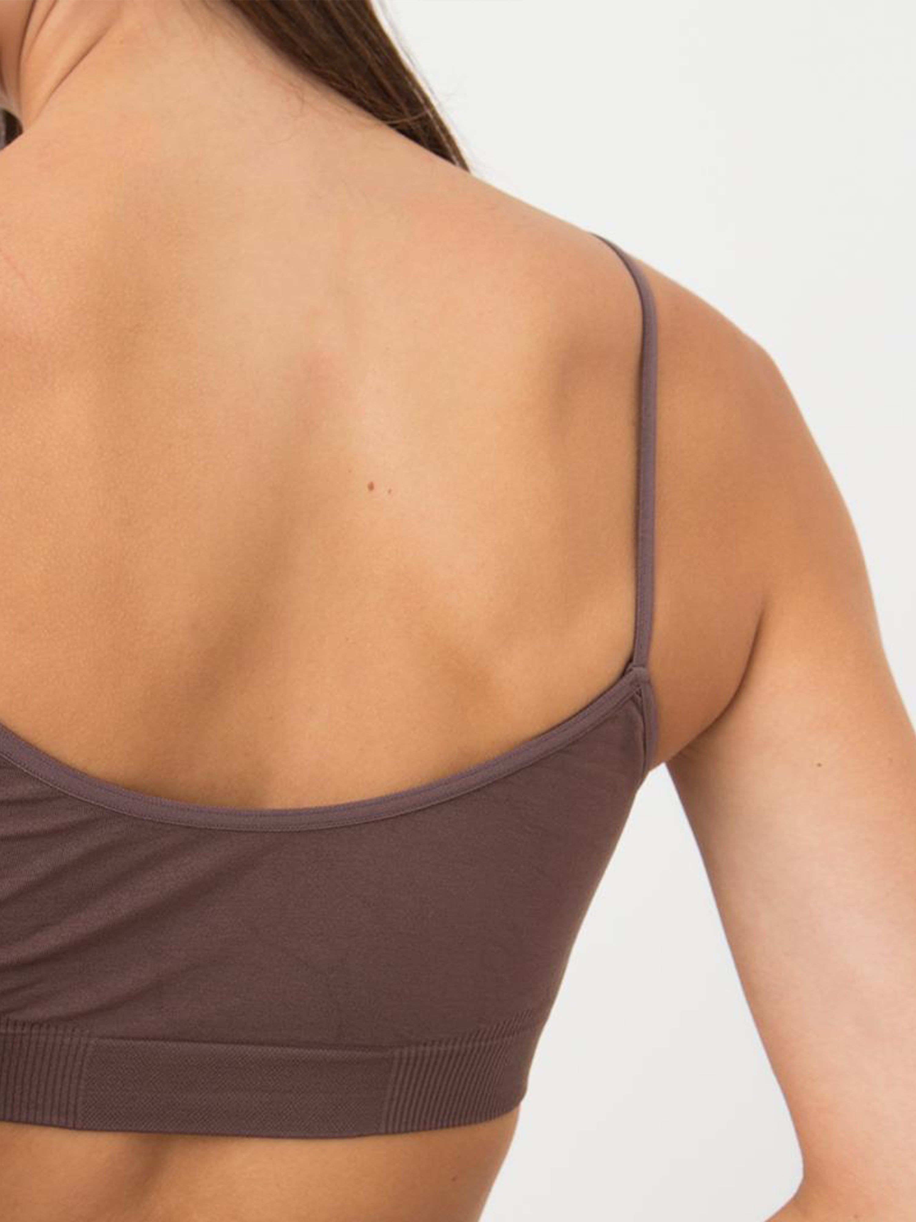 Seamless Cami Bra in Brown