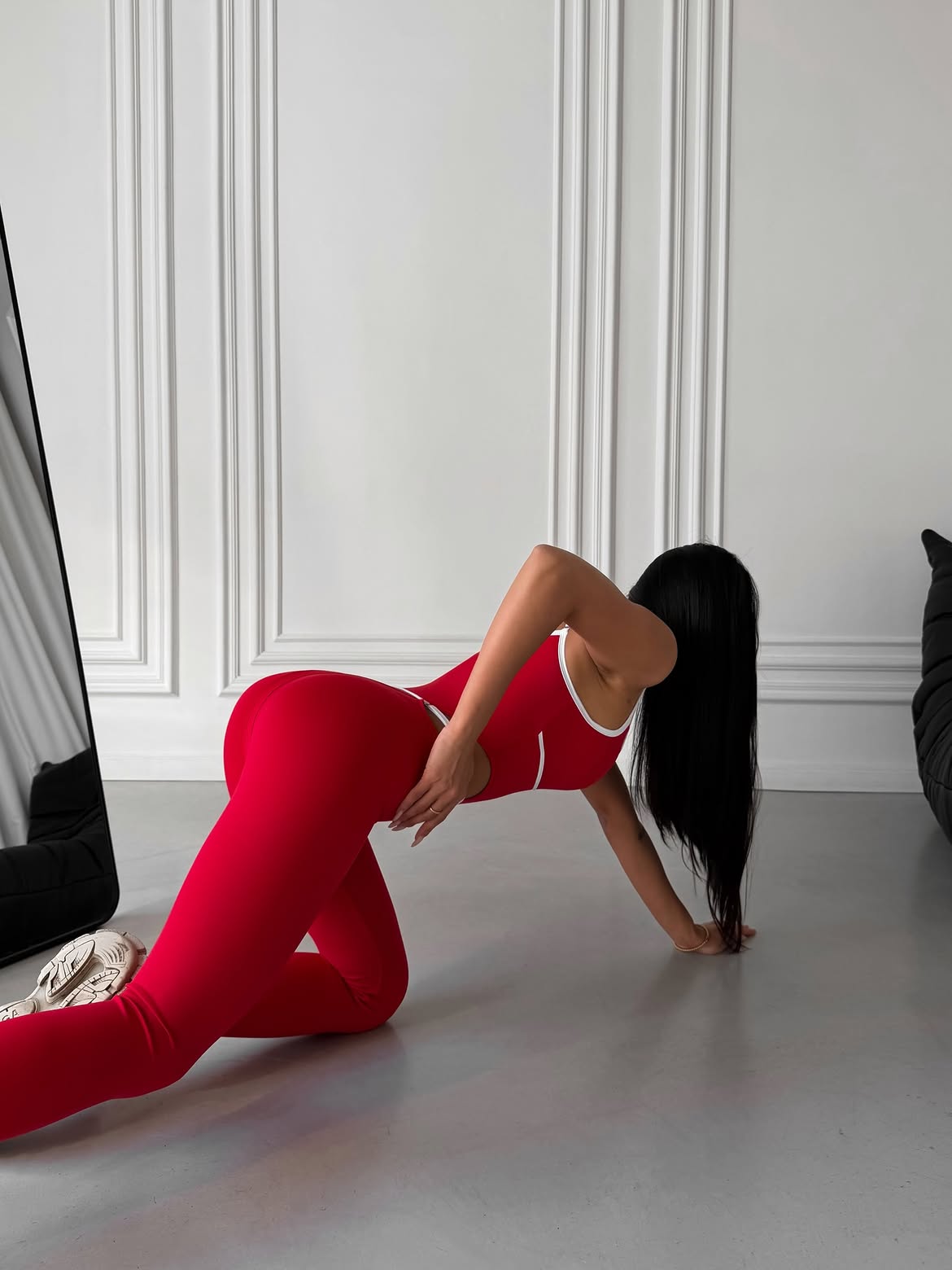 Galaxy Strappy Contour Cut Out Unitard Jumpsuit in Red