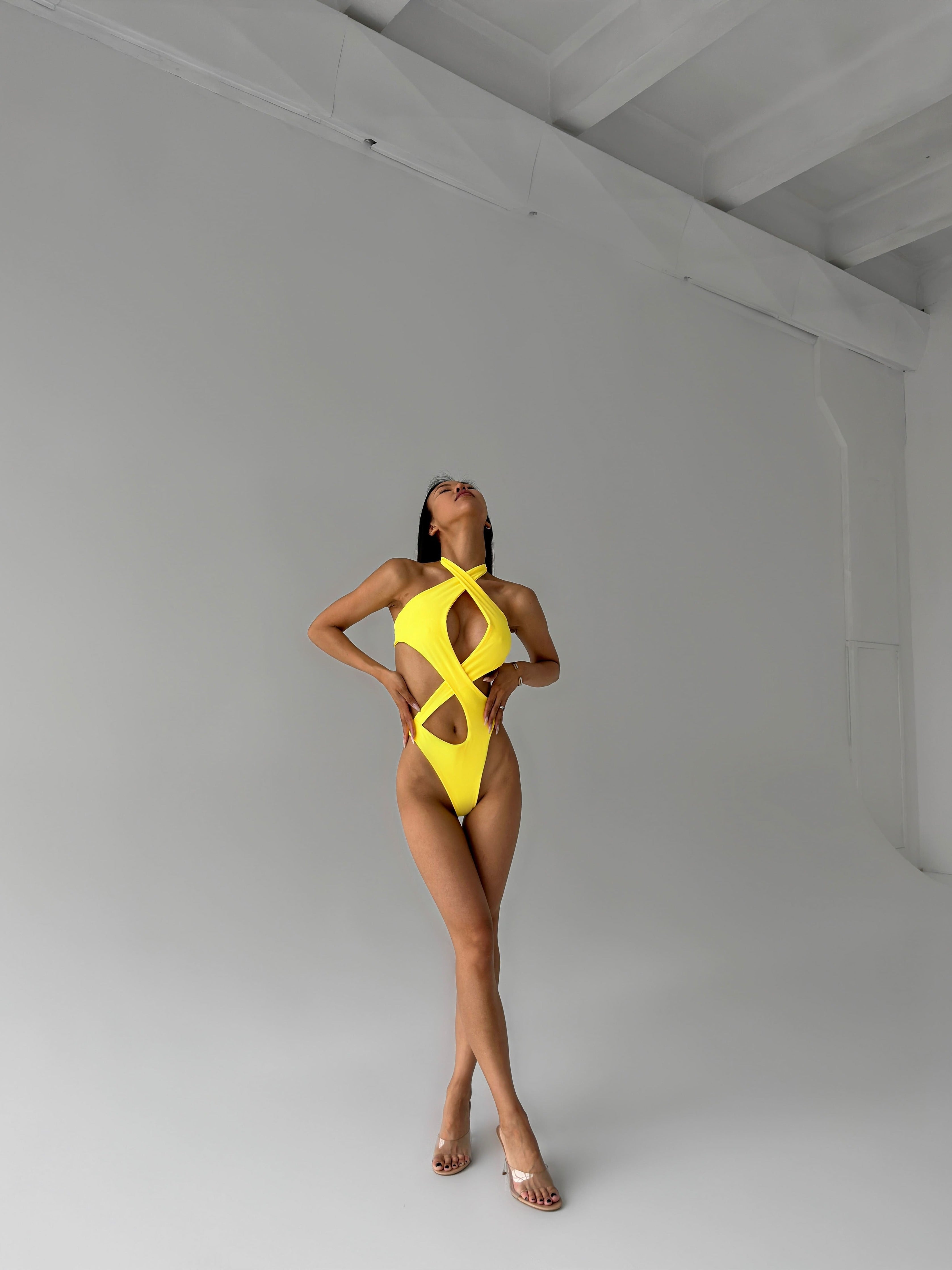 Maldives One Piece in Yellow