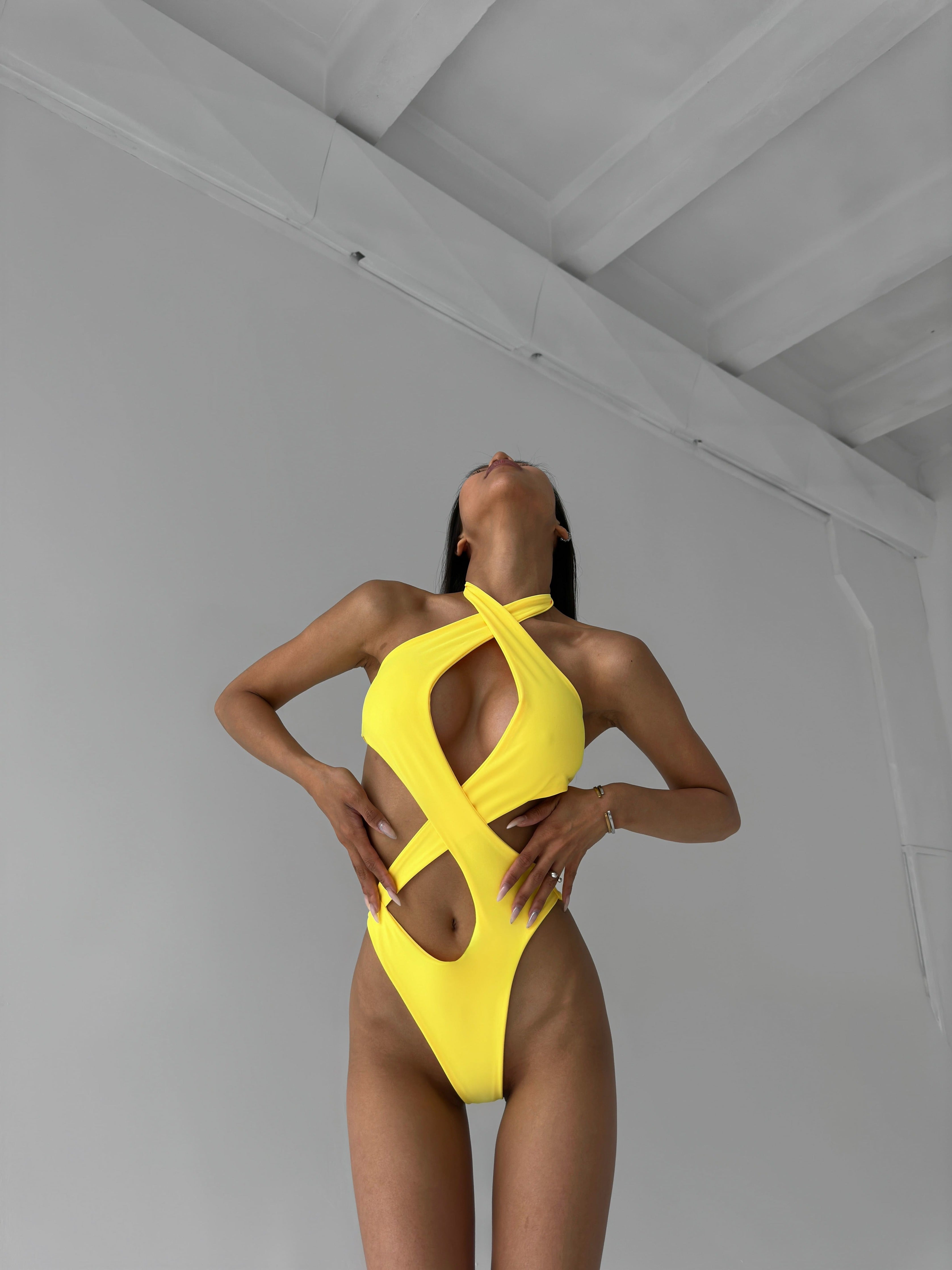 Maldives One Piece in Yellow