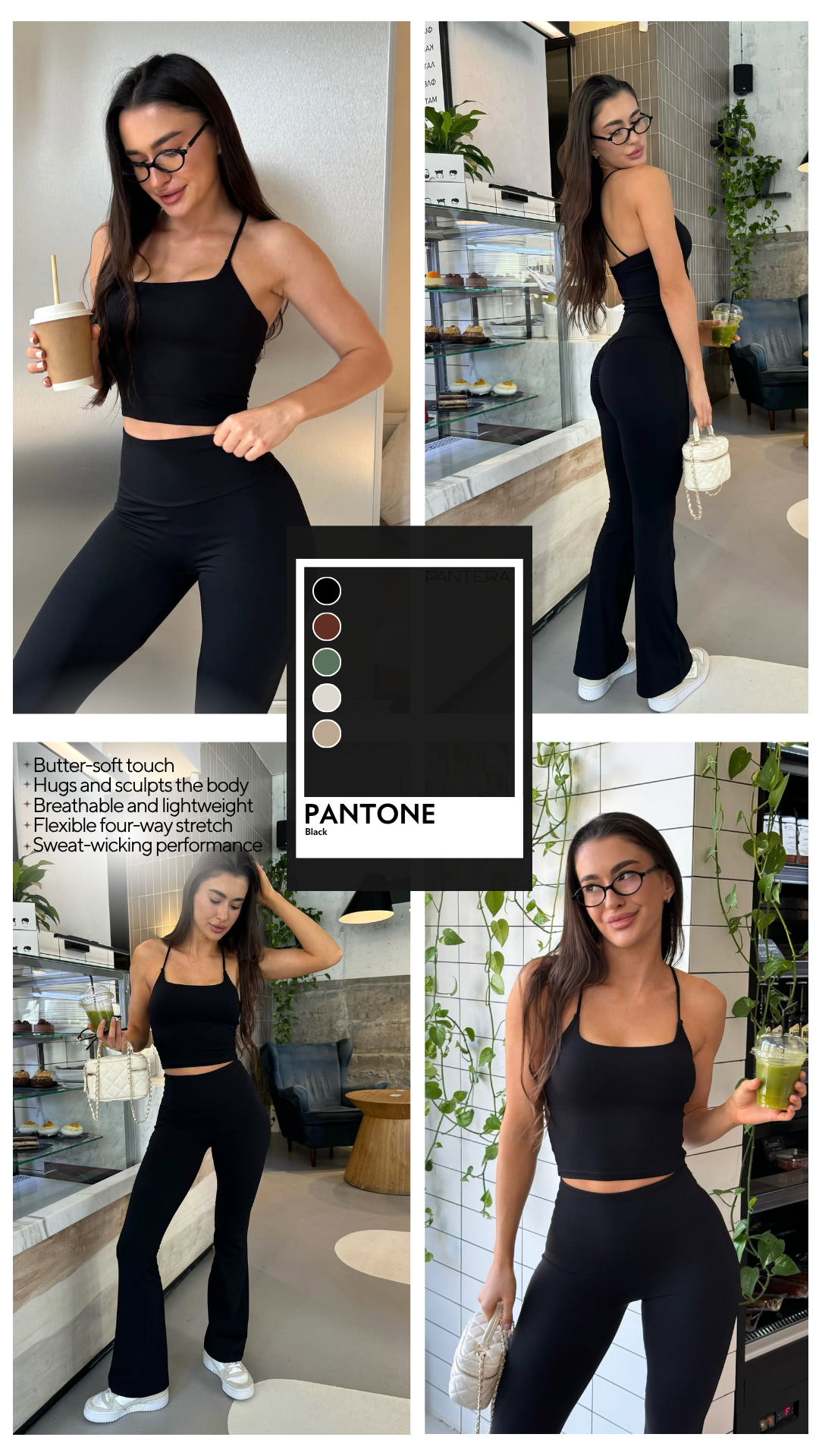 Diva Strappy Built-In Bra Tank in Black