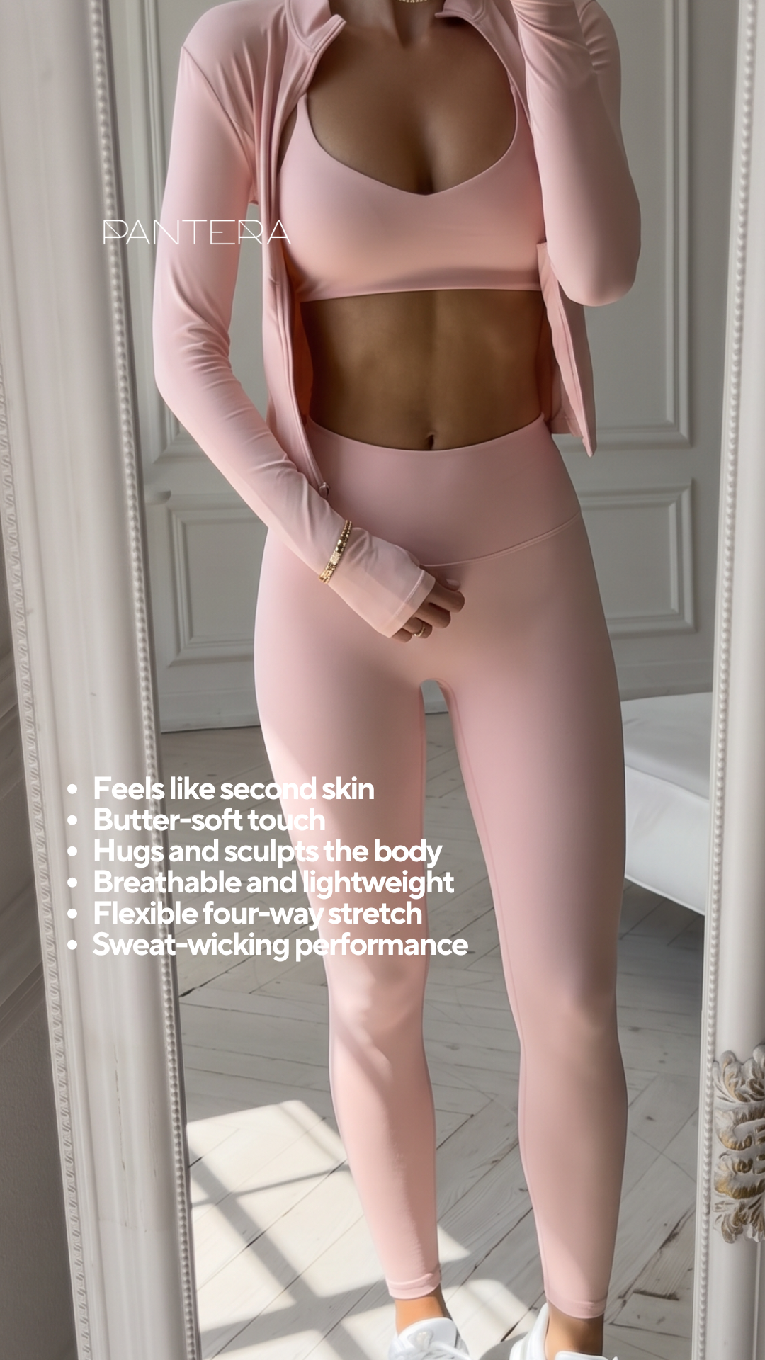 Candy Sculpt High-Waist Leggings in Light Peach