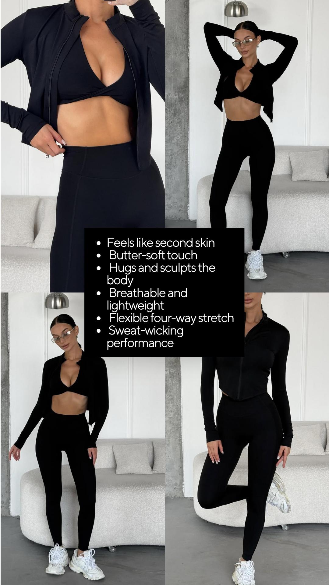 Nyx High-Waist Basic Leggings in Black