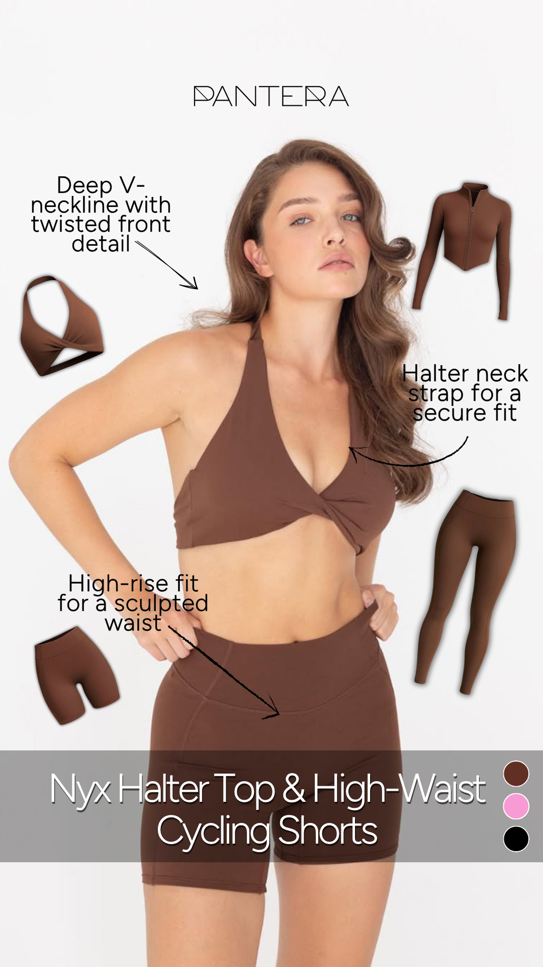 Nyx Halter Top in Brown