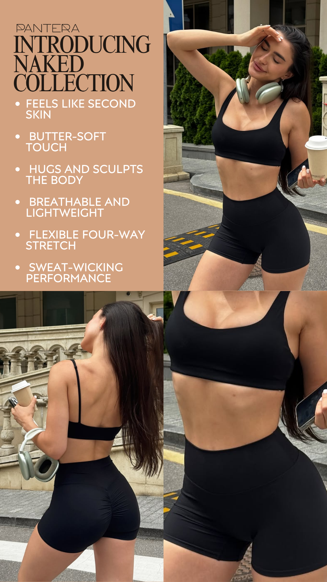 Femme High-Waist Scrunch Cycling Shorts in Black
