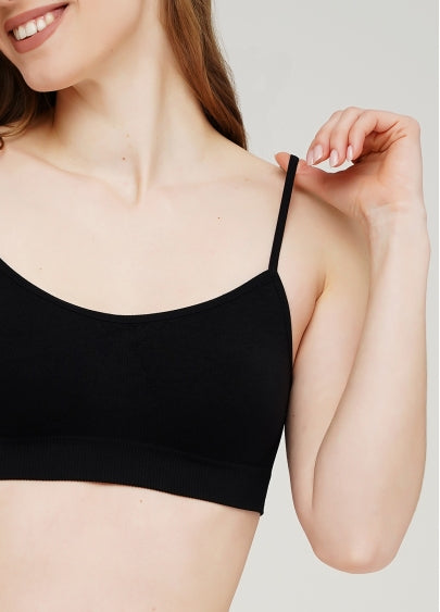 Seamless Cami Bra in Black
