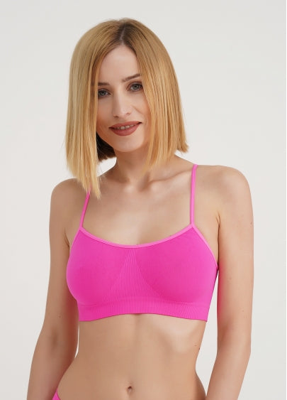 Seamless Cami Bra in Neon Pink