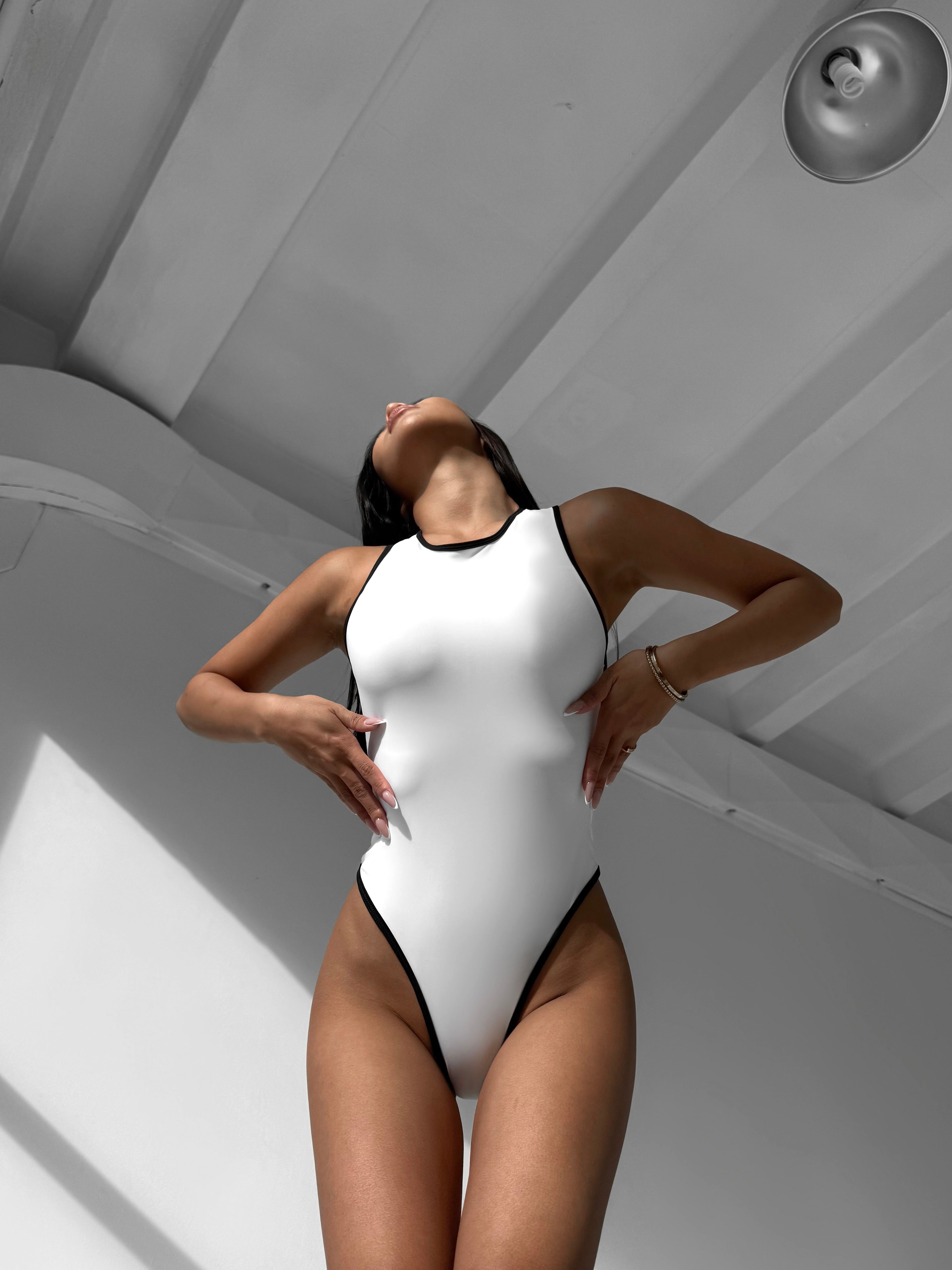 Luxi Racerback One Piece in White