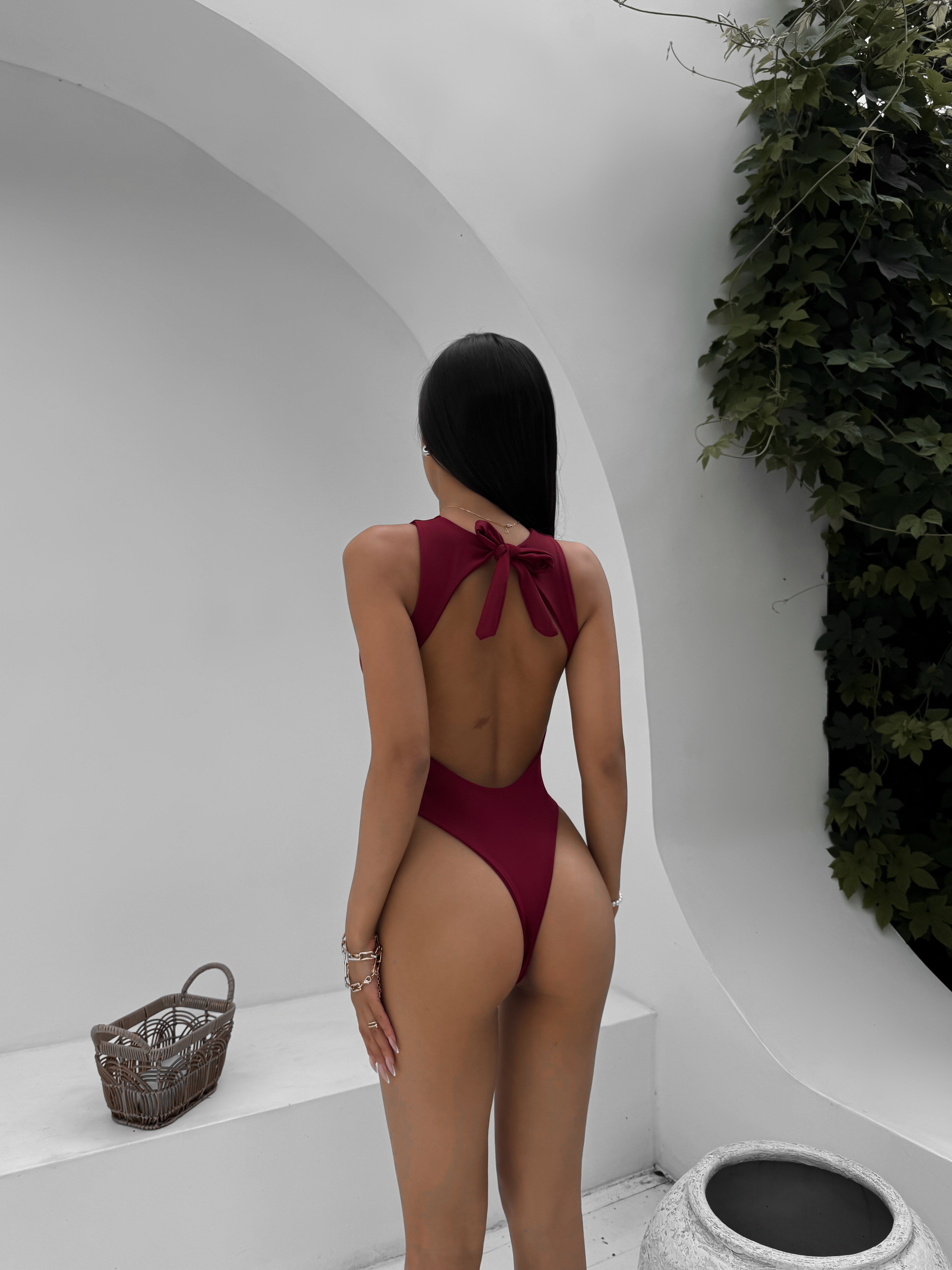 Ibiza One Piece in Burgundy