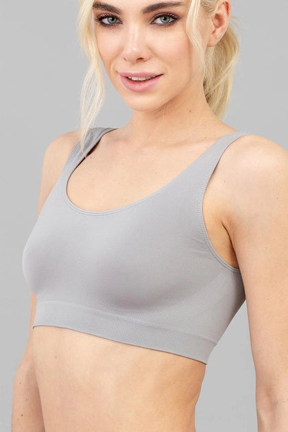 Seamless Activewear Set: Bra & Leggings in Gray