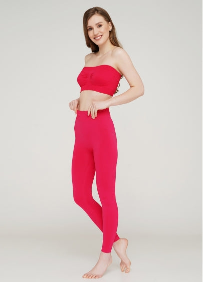 Seamless High Waist Leggings in Deep Pink