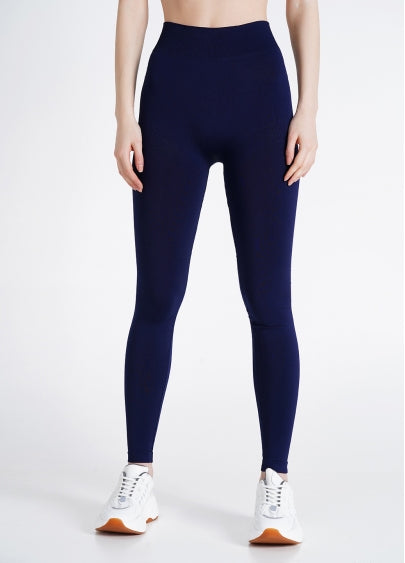 Seamless High Waist Leggings in Navy Blue
