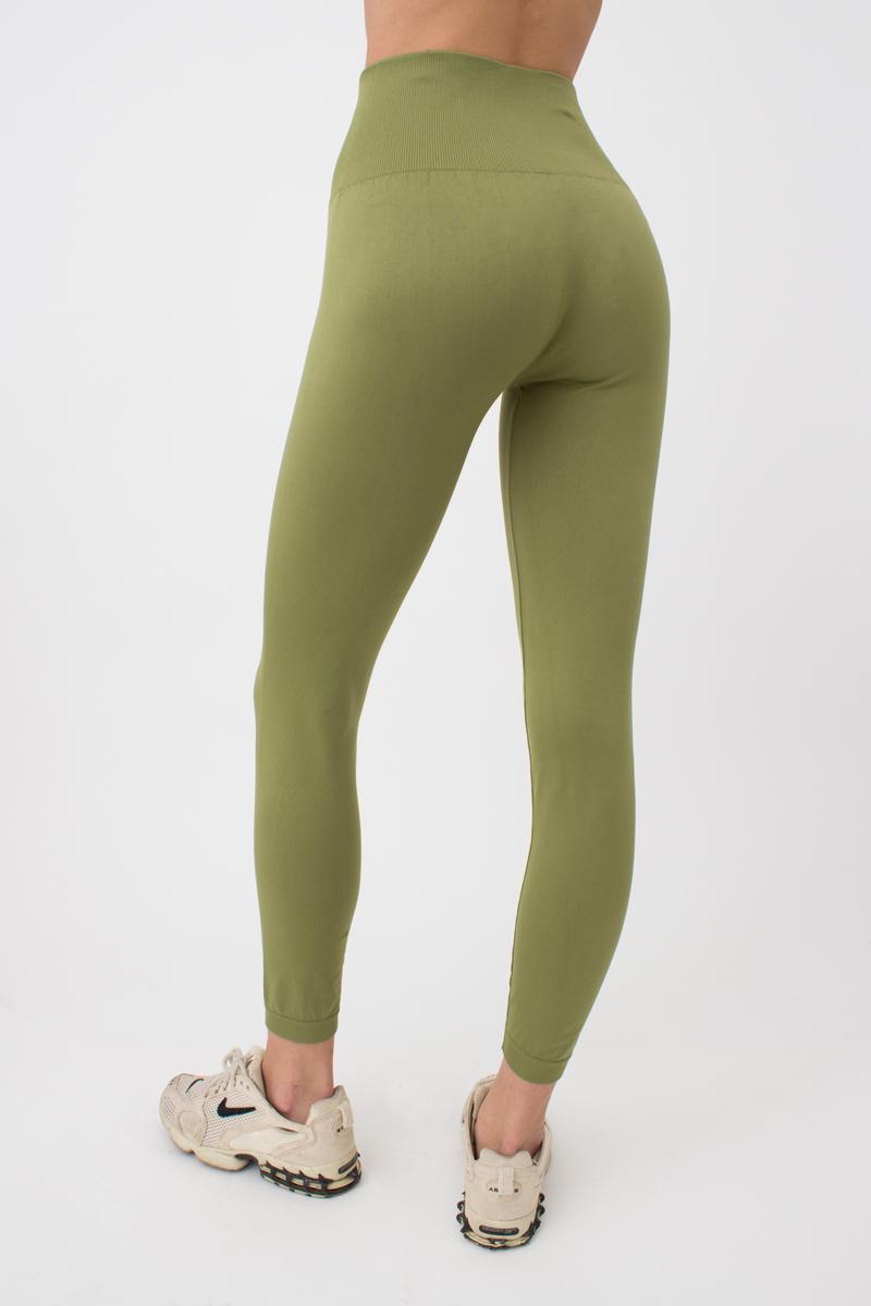 Seamless Ultra Wide Waistband Leggings in Olive