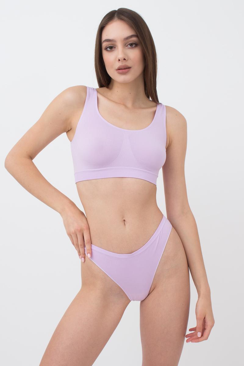 Seamless Thong Panty in Light Purple