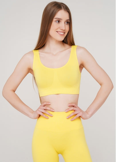 Seamless Wellness Bra in Sunshine Yellow