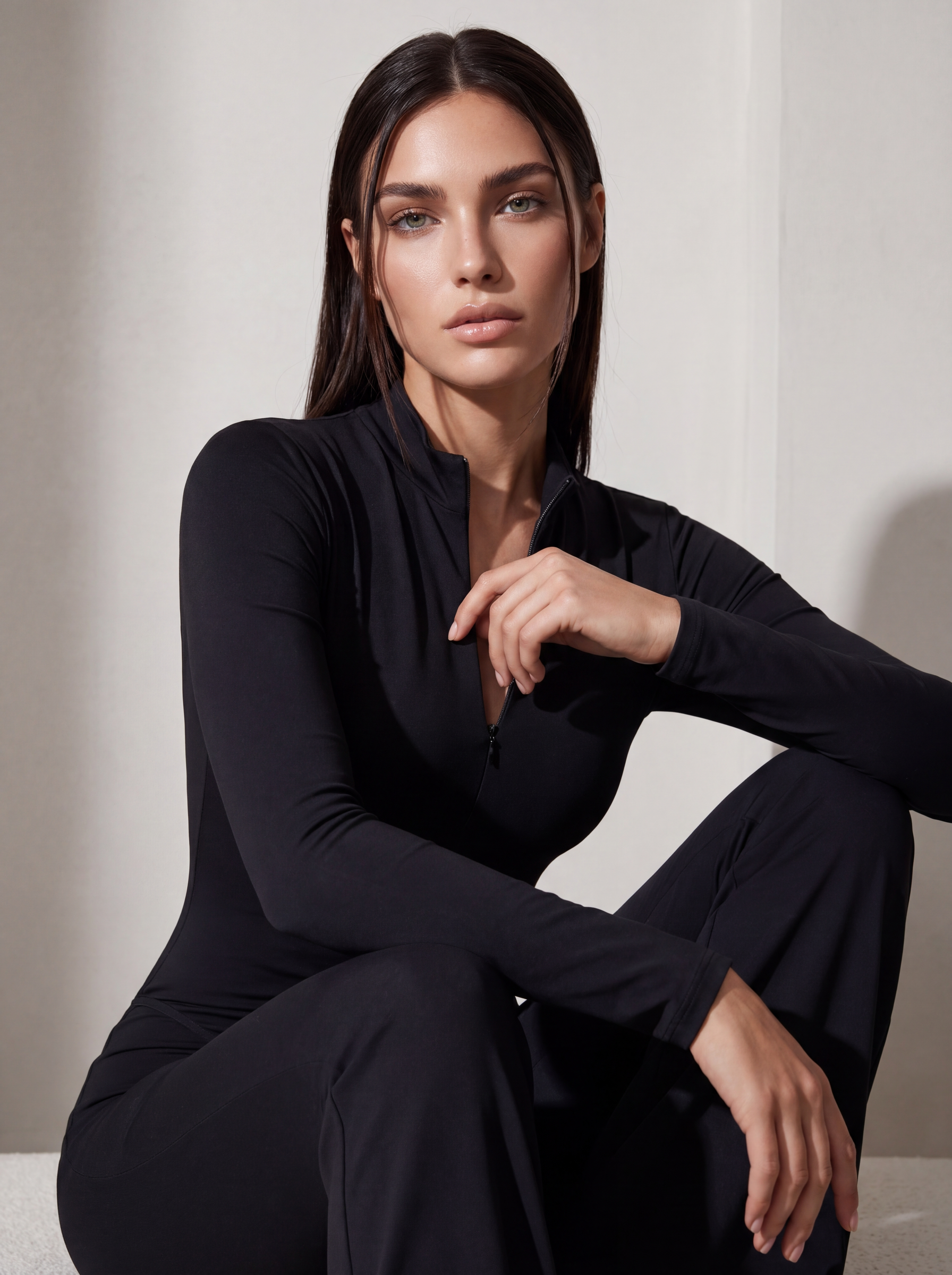 Kitty Flare Jumpsuit in Black