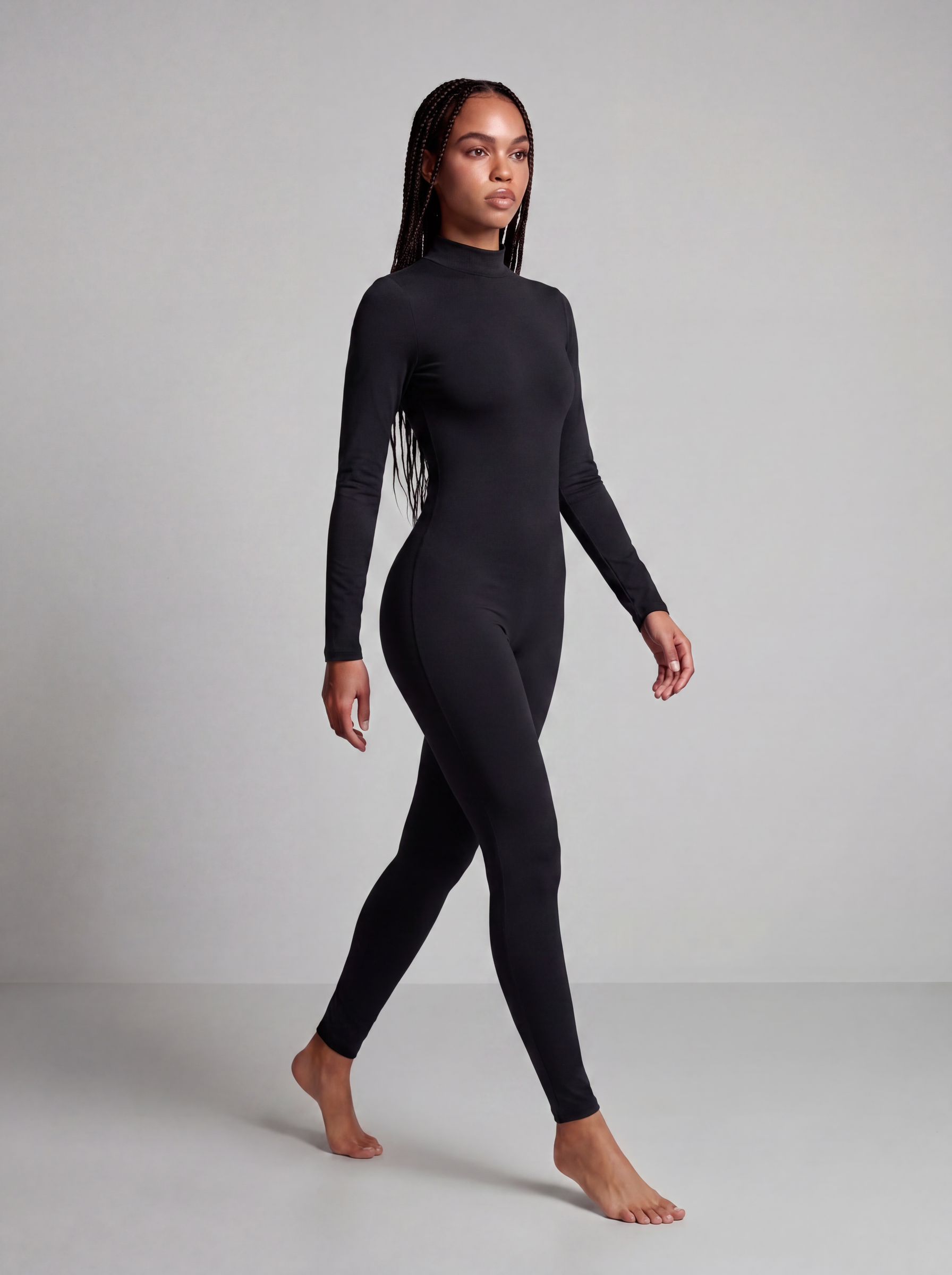 Aura Second Skin Jumpsuit in Black