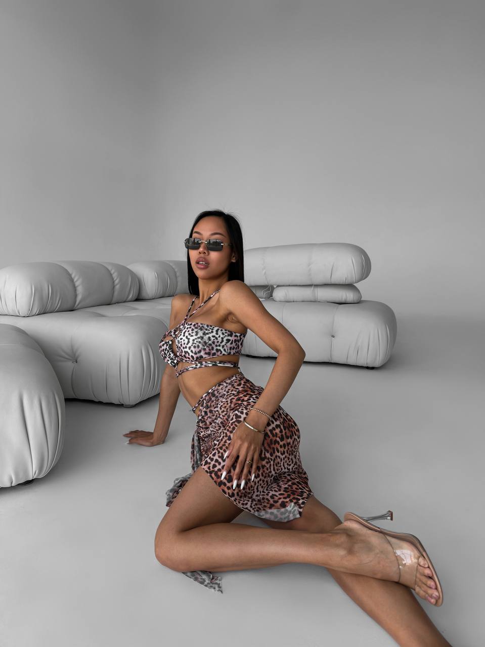 Margarita Strappy Bikini Set in Leopard Print