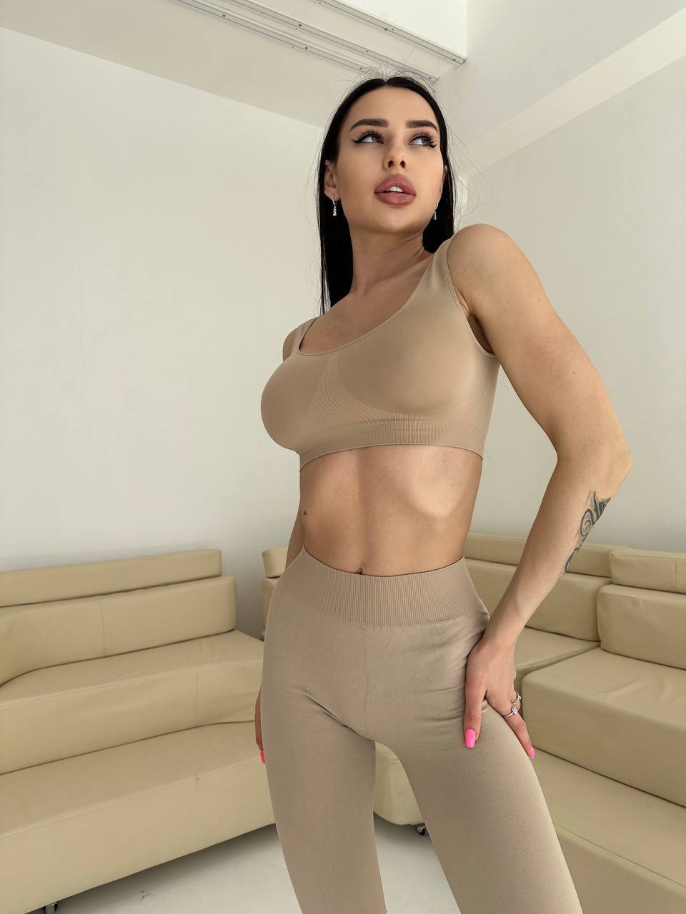 Seamless Wellness Bra in Beige