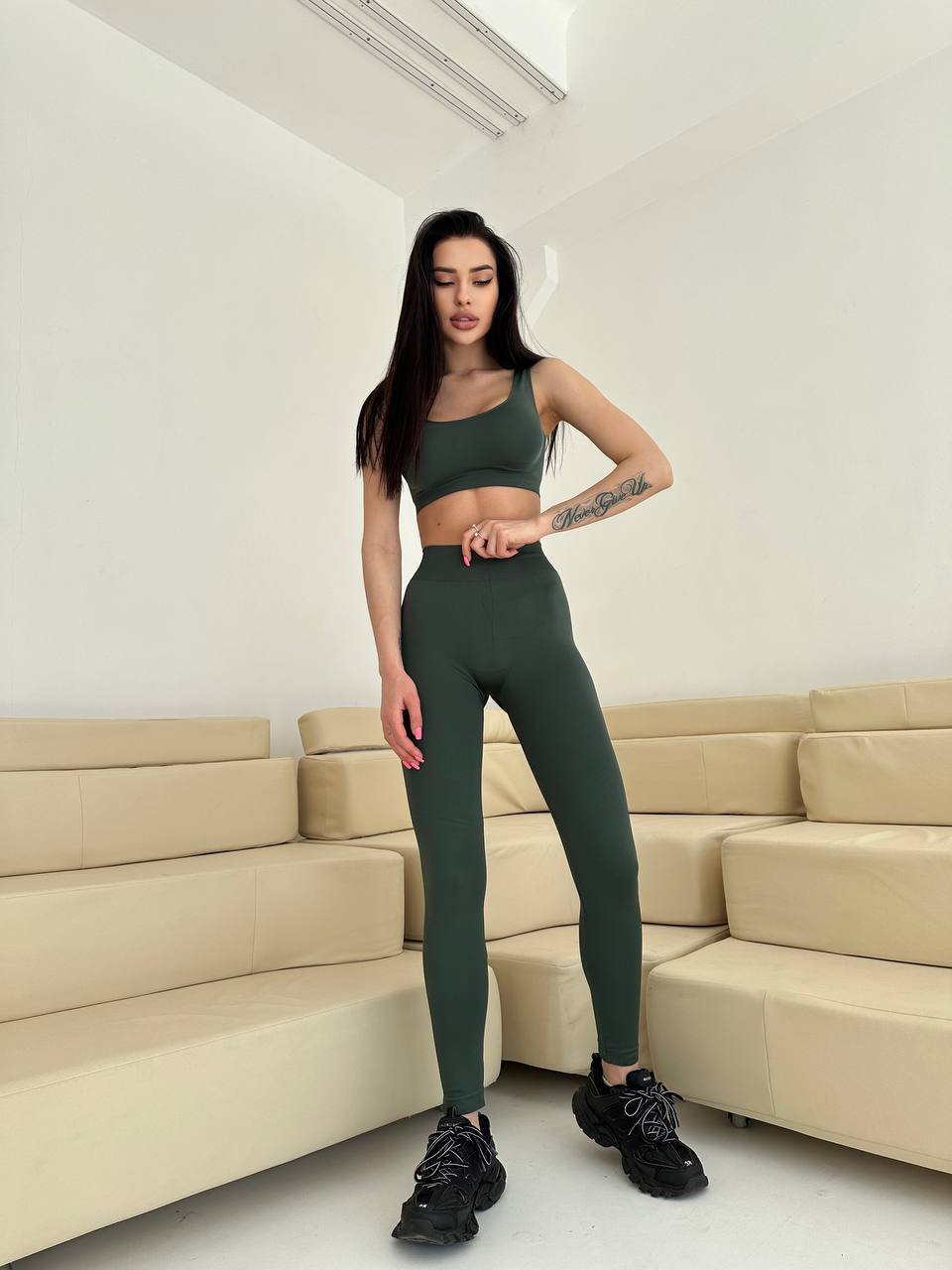 Seamless Wellness Bra in Forest Green