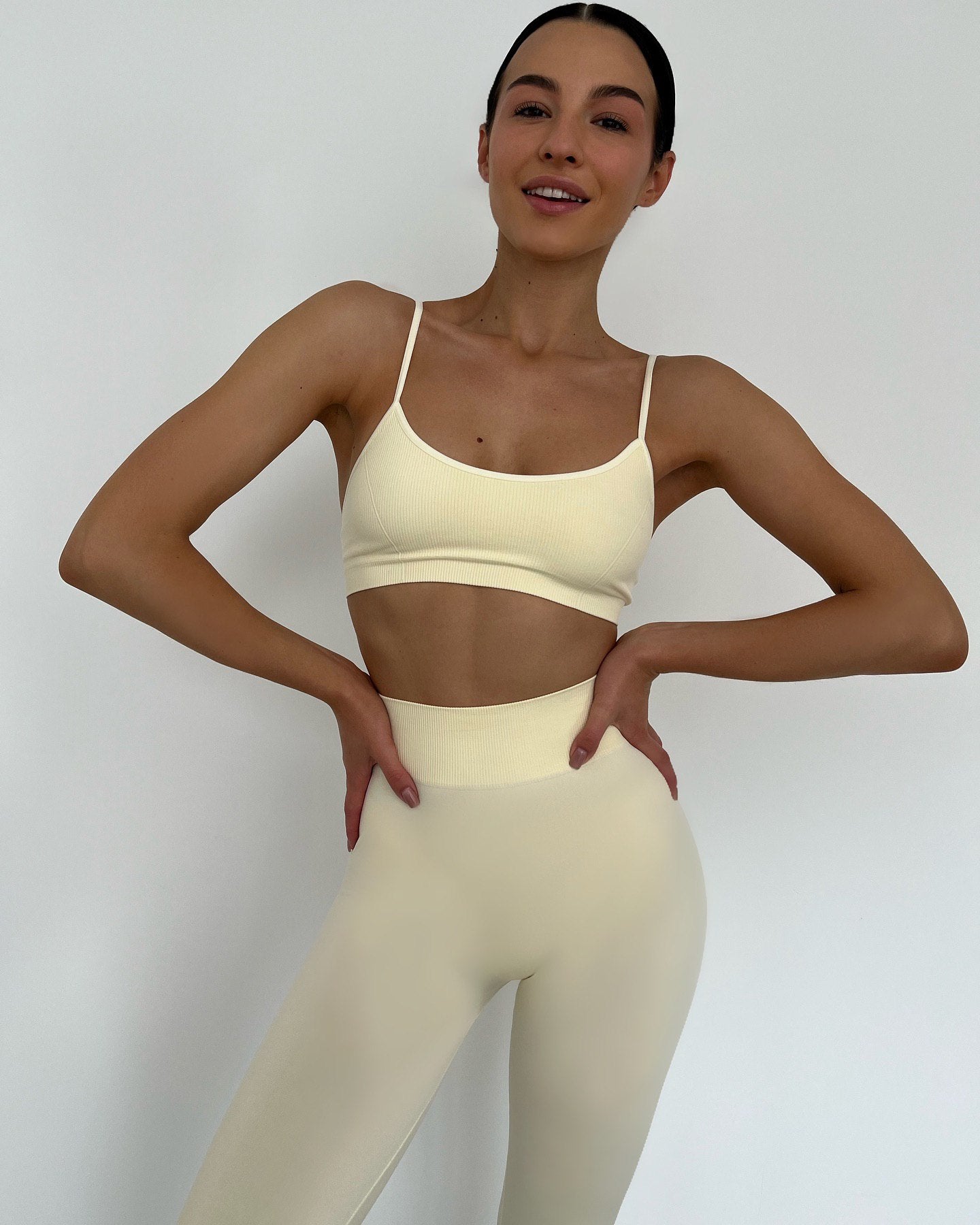 Seamless High Waist Leggings in Vanilla