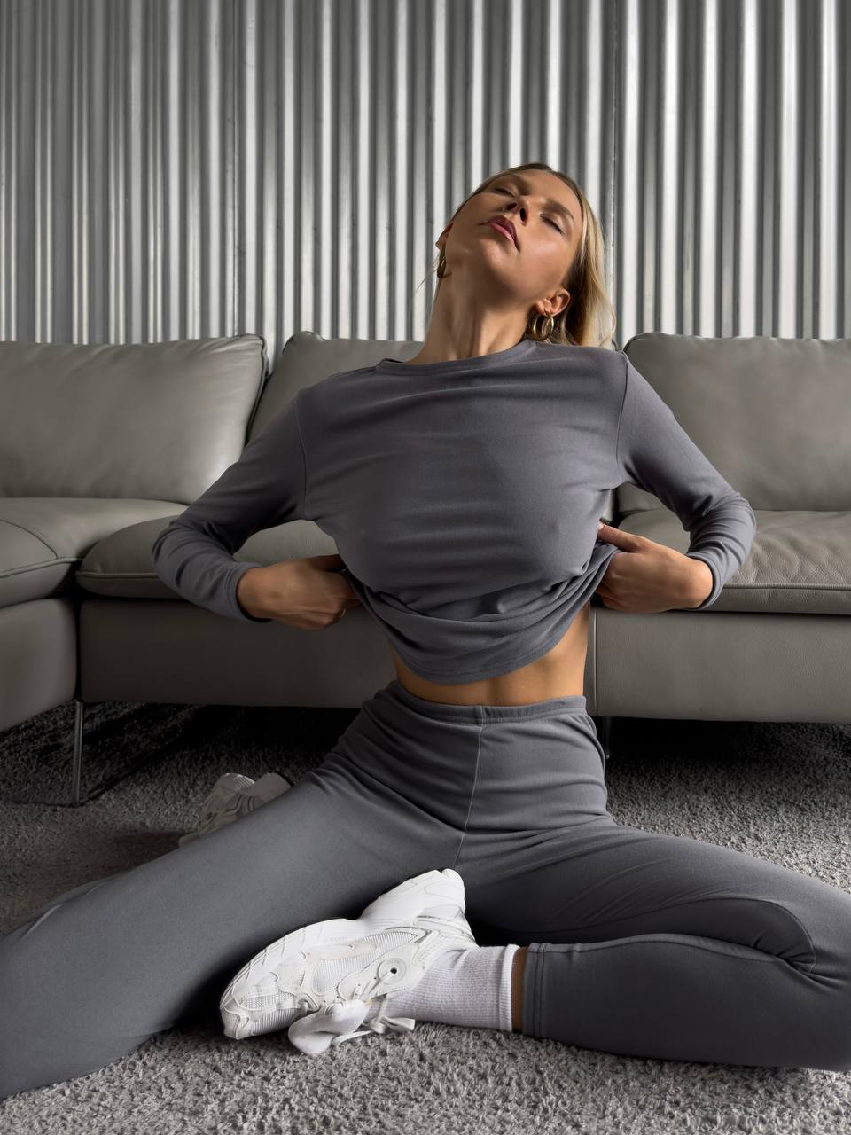 Molly Thermal Set in Gray