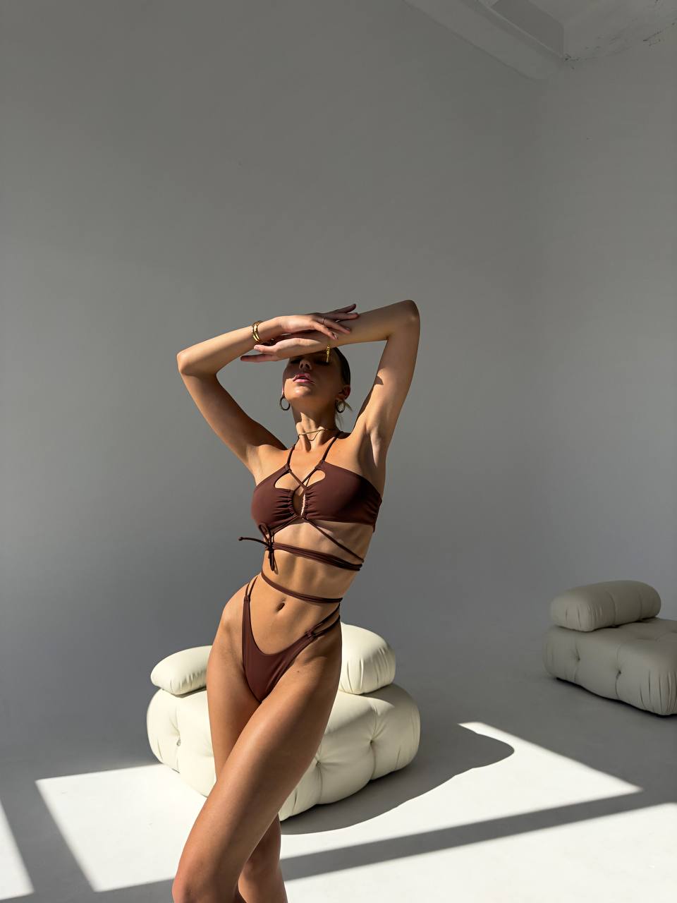 Margarita Strappy Bikini Set in Chocolate