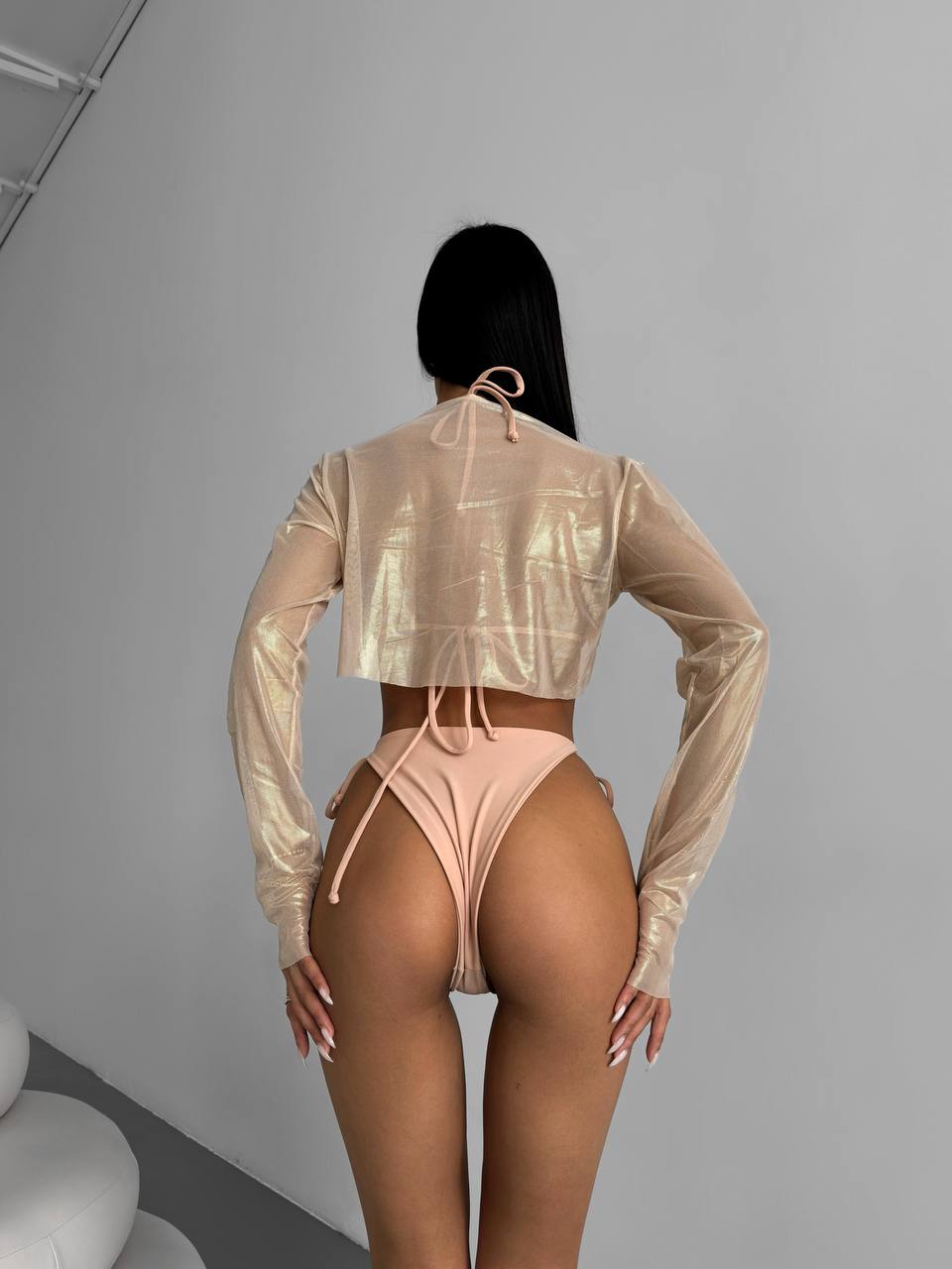 Volcano Long Sleeve Top in Gold