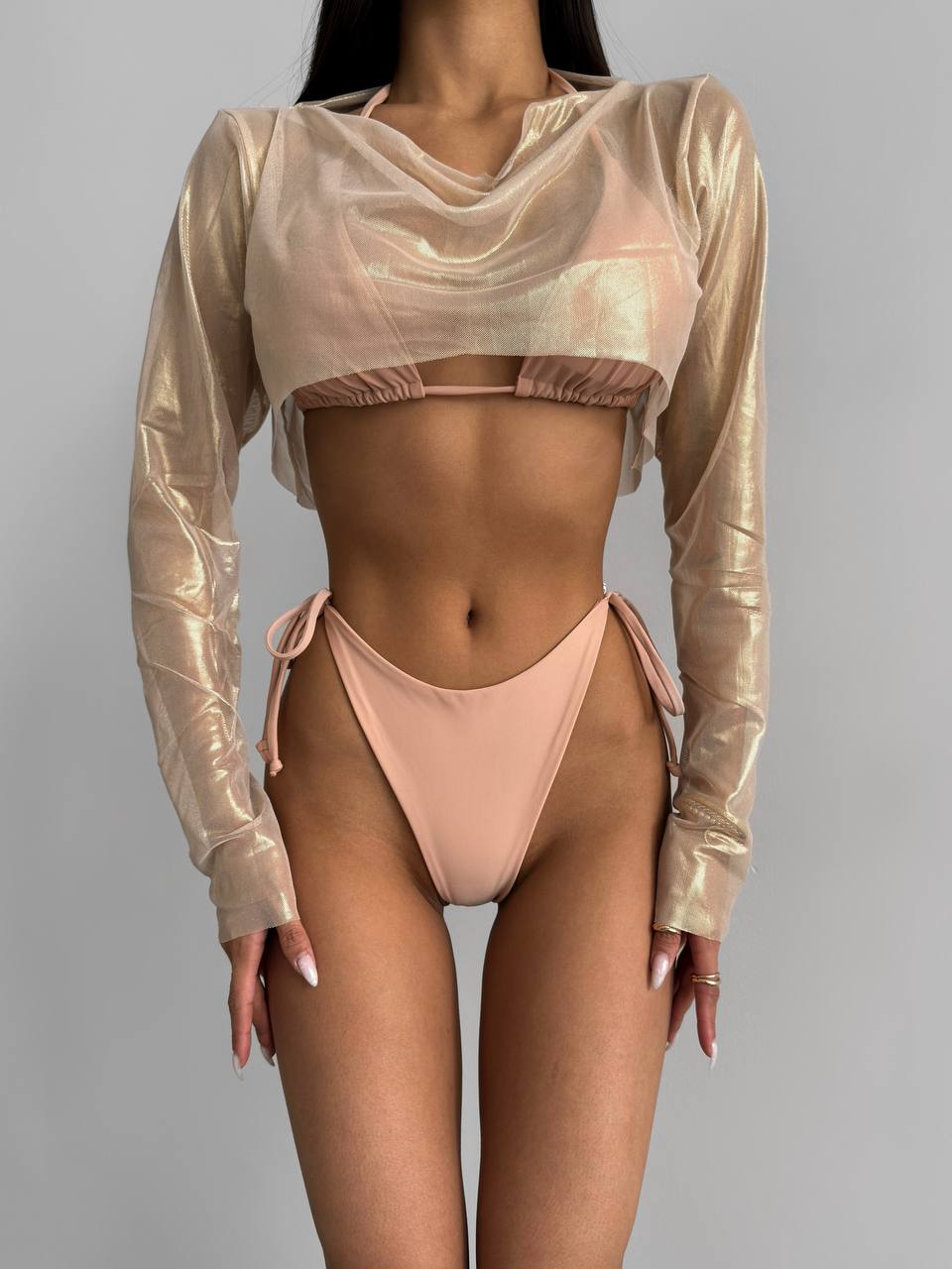 Volcano Long Sleeve Top in Gold