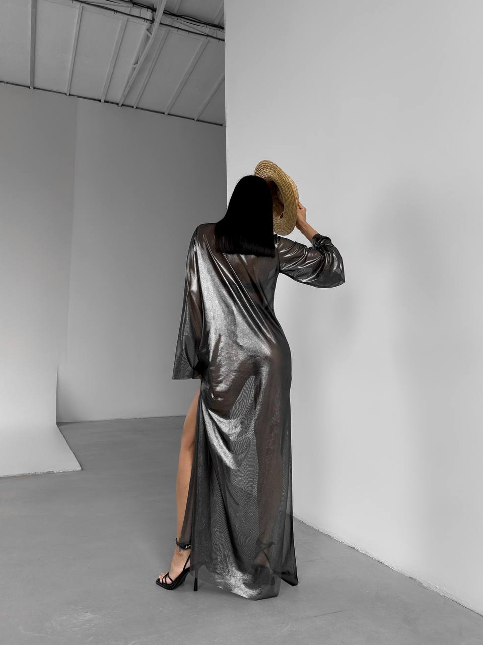 Volcano Maxi Beach Dress in Black