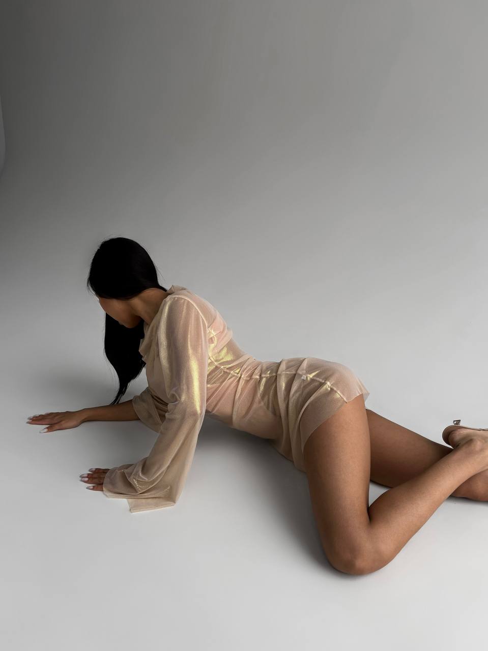 Volcano Mini Beach Dress in Gold