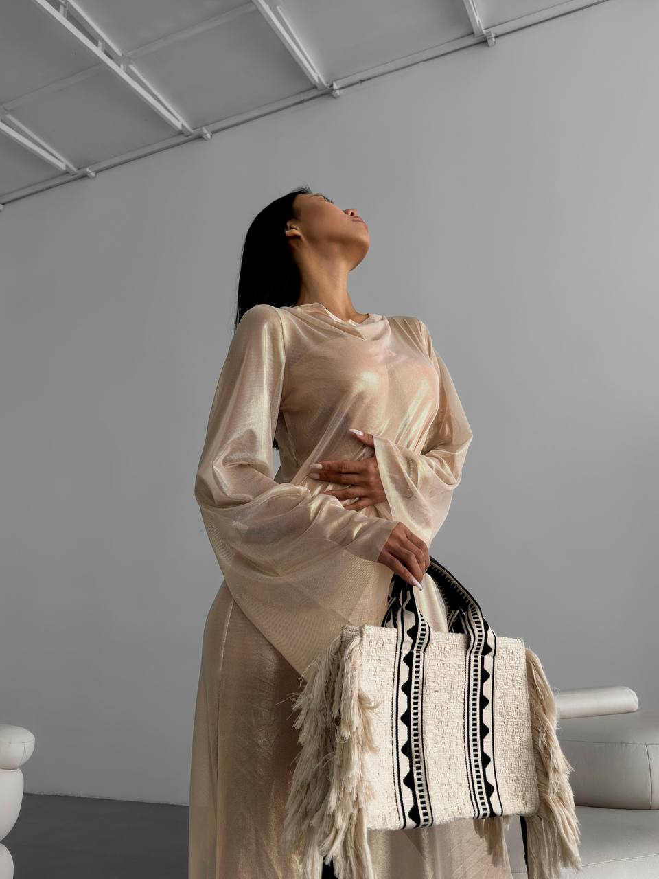 Volcano Maxi Beach Dress in Gold