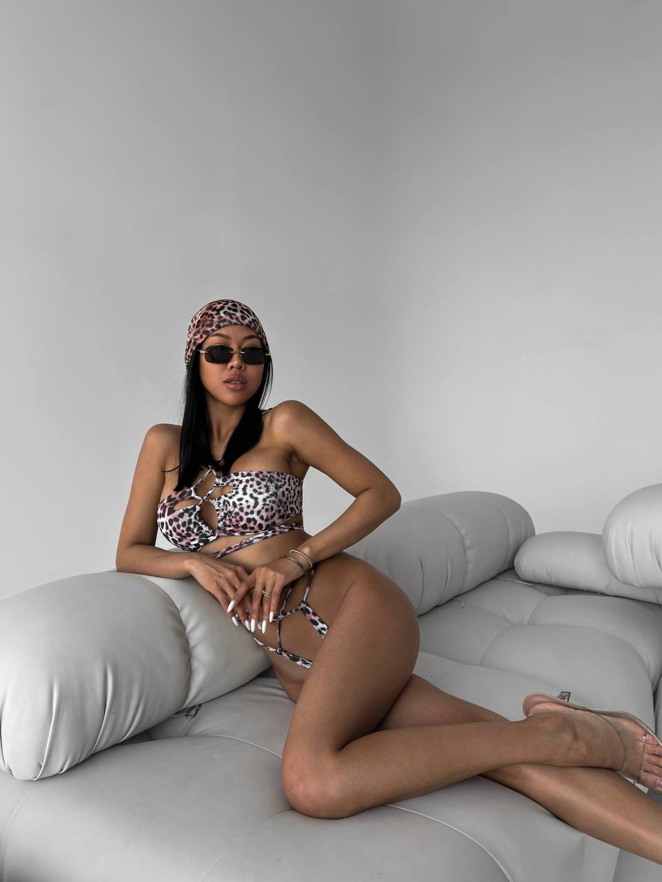 Margarita Strappy Bikini Set in Leopard Print