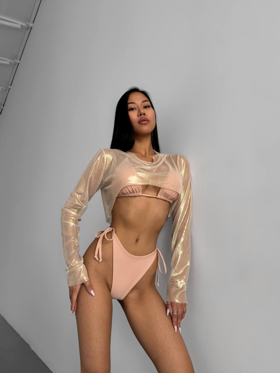 Volcano Long Sleeve Top in Gold