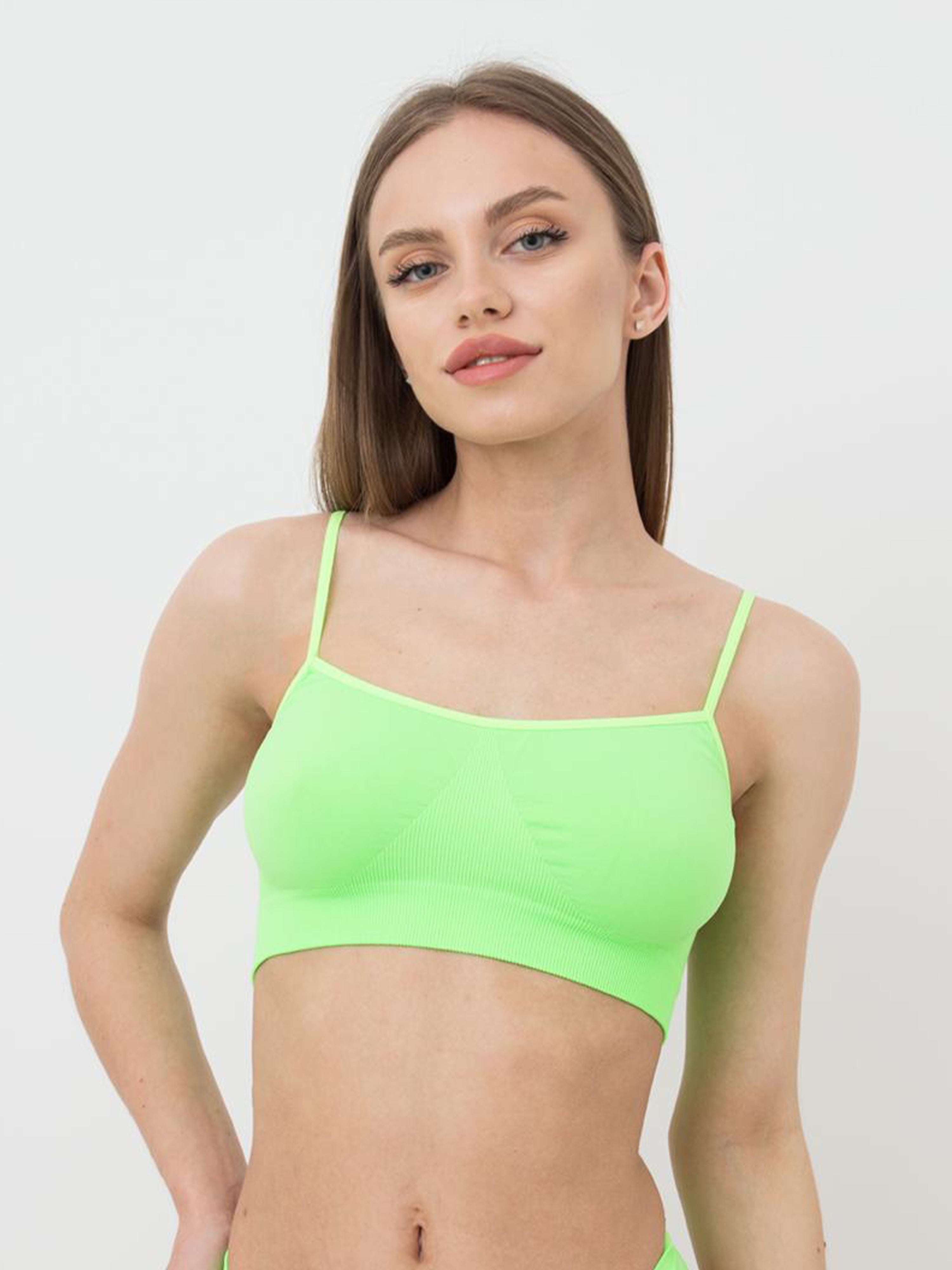 Seamless Cami Bra in Neon Green