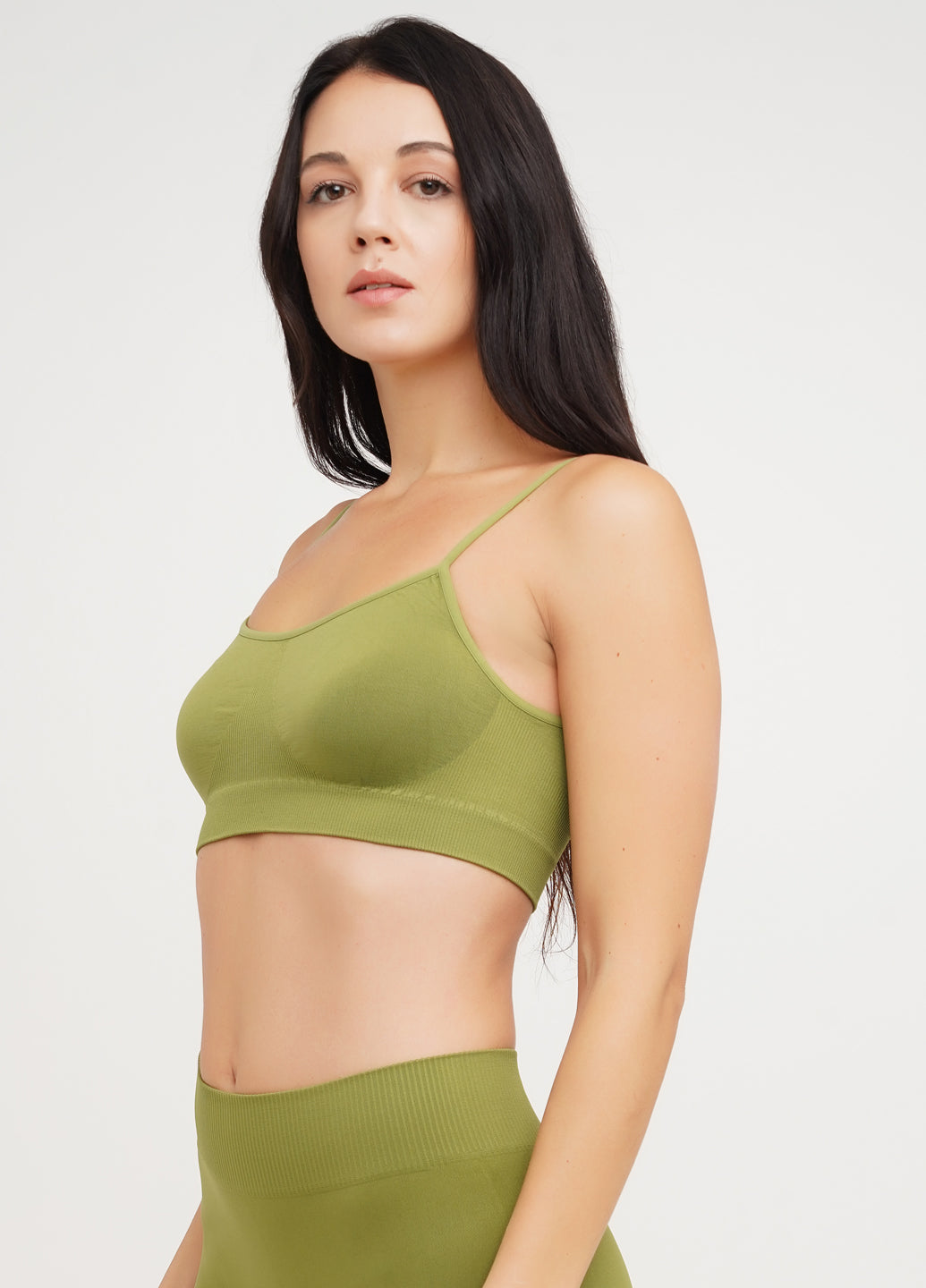 Seamless Cami Bra in Olive