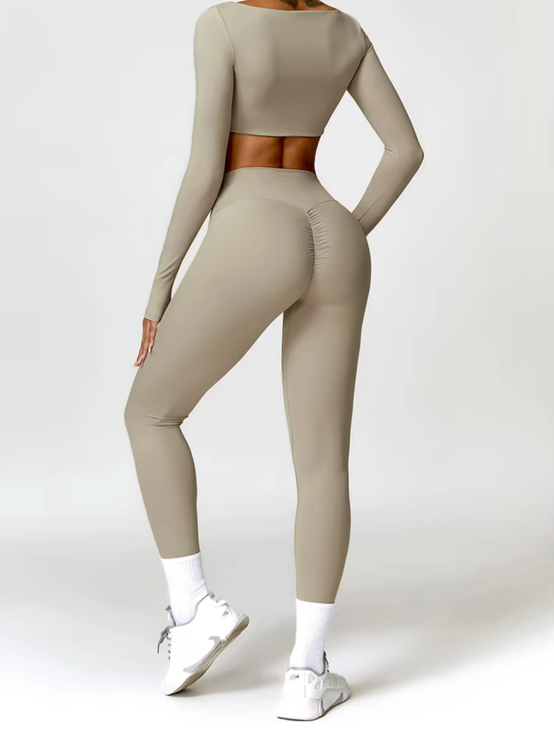 Femme High-Waist Scrunch Leggings in Nude