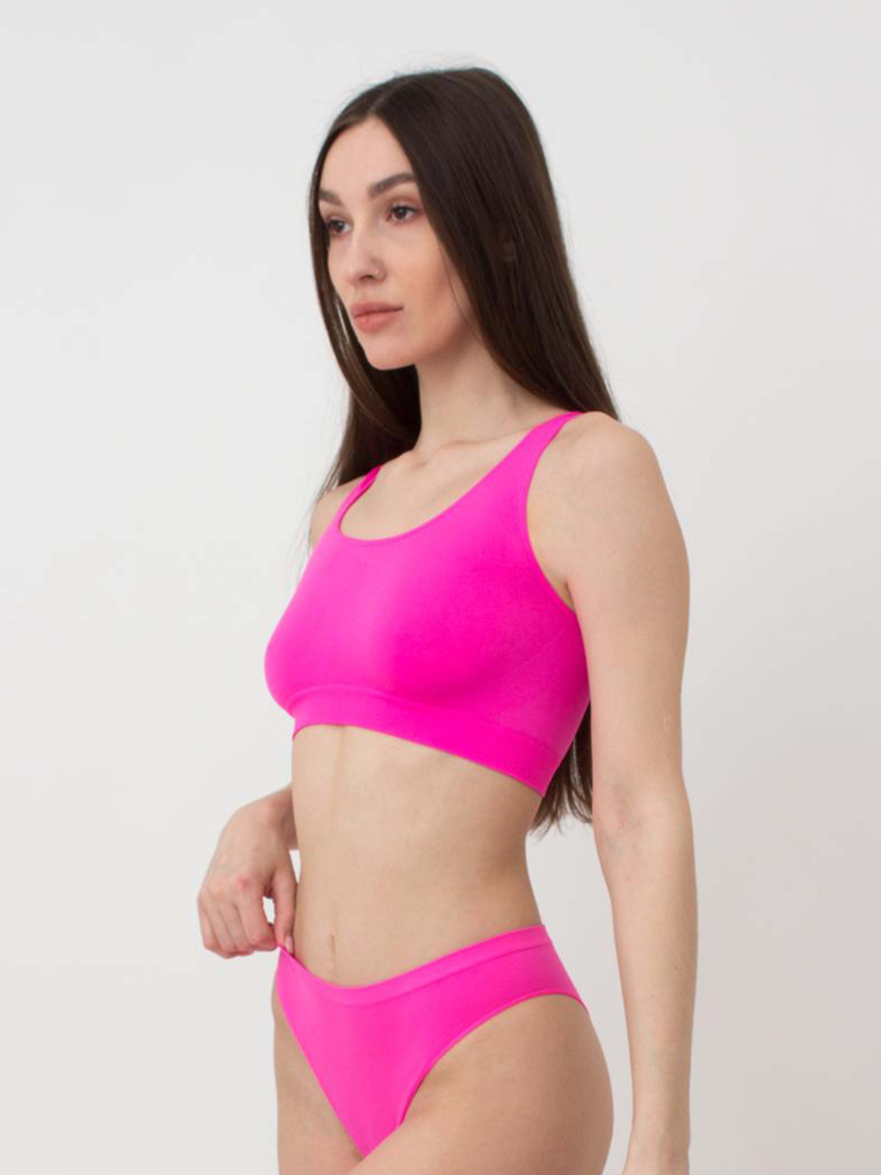 Seamless Wellness Bra in Neon Pink