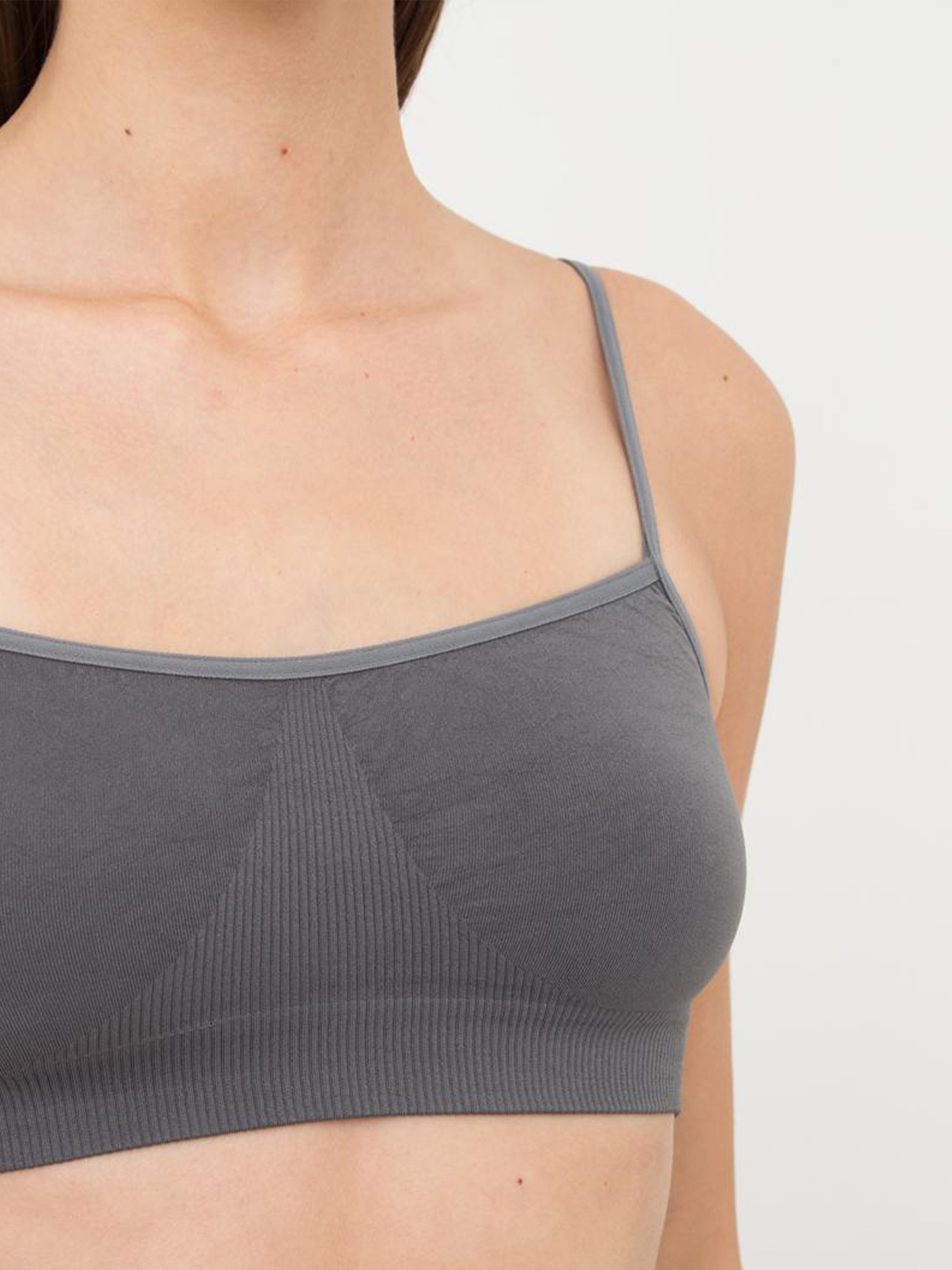 Seamless Cami Bra in Dark Gray