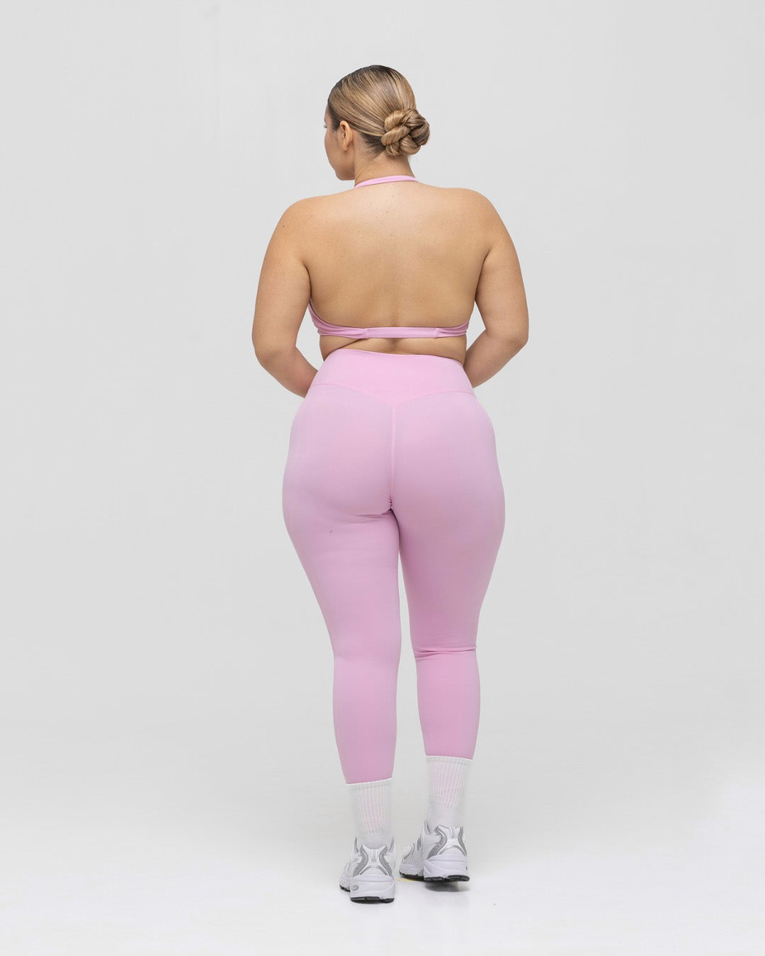 Nyx High-Waist Basic Leggings in Baby Pink