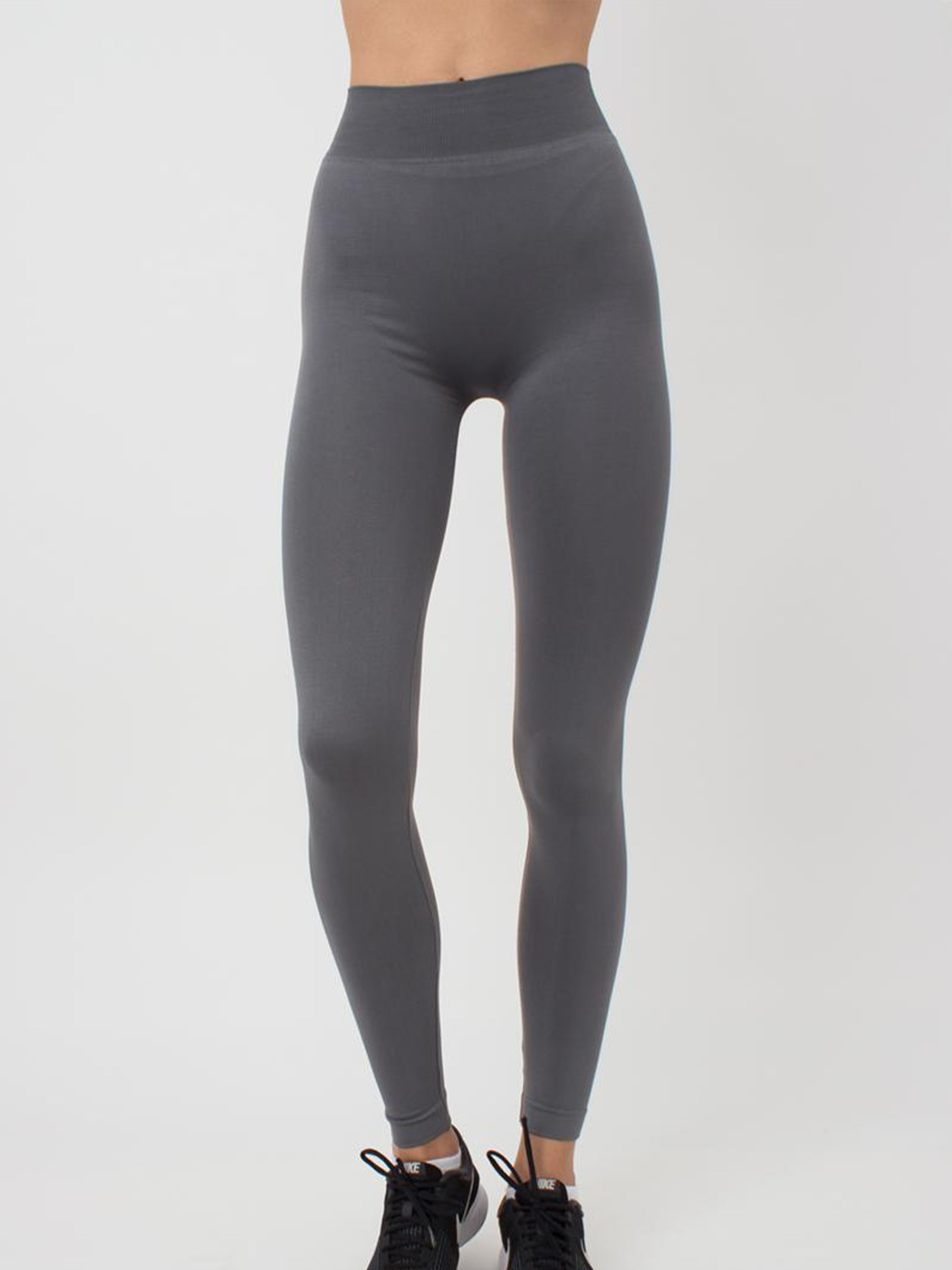 Seamless High Waist Leggings in Dark Gray